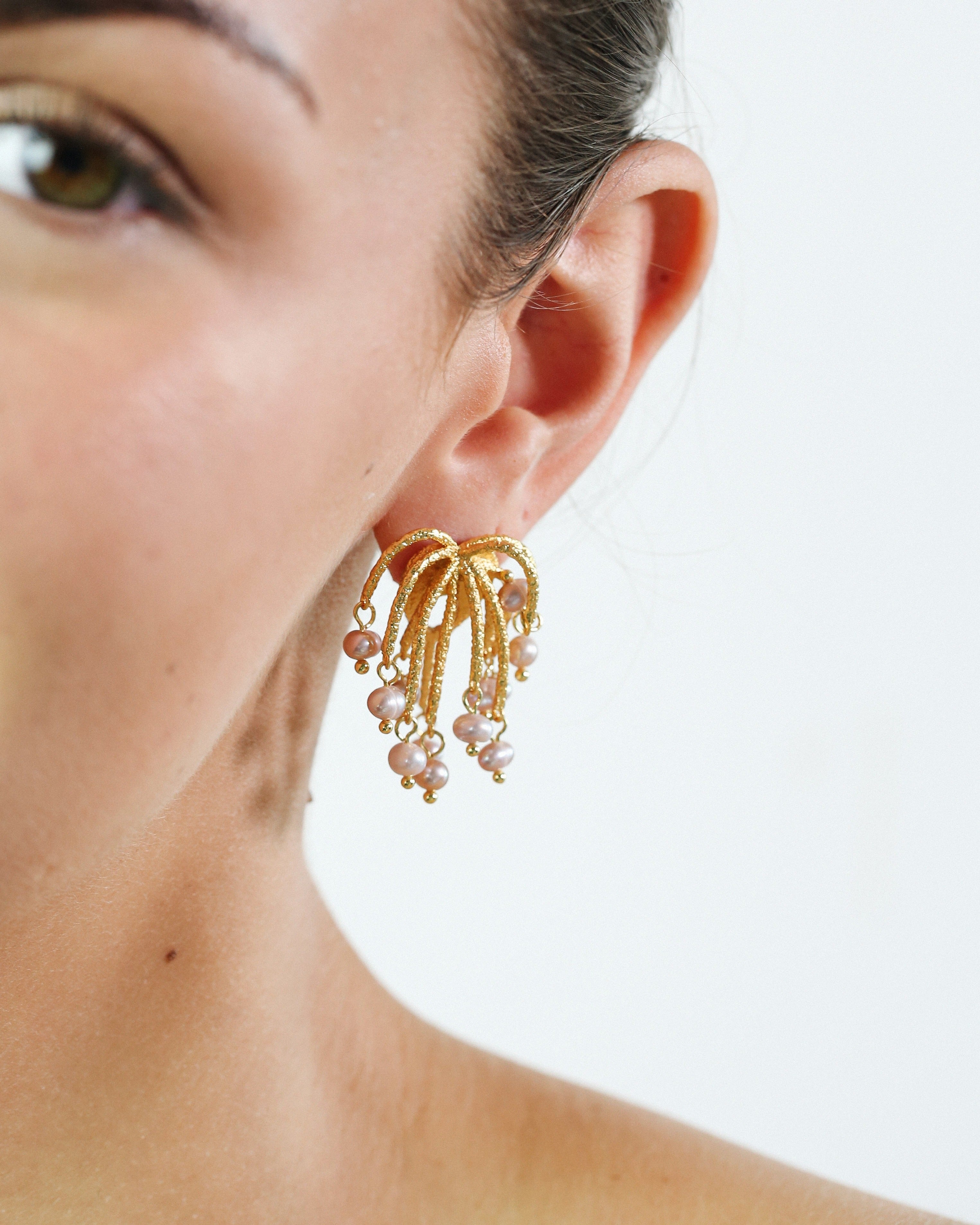 Firework Freshwater Pearl Earrings