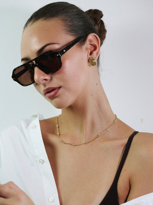 Ridge Knot Stud Earrings