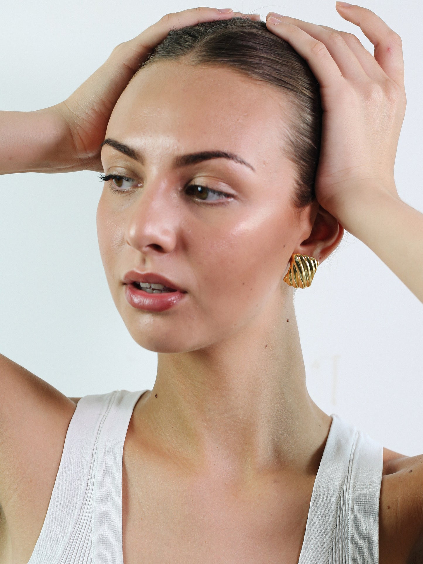 Oversized Wave Stud Earrings