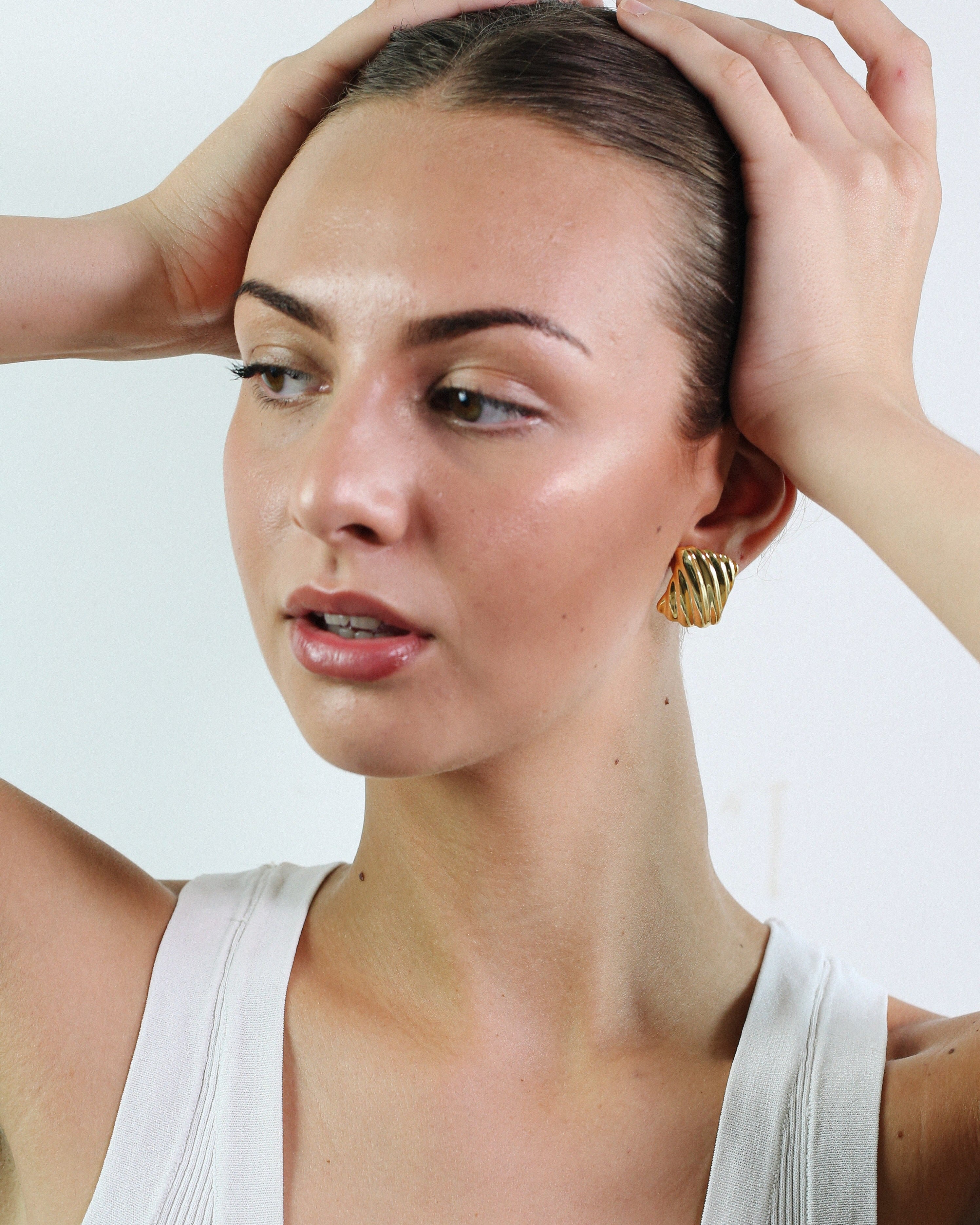 Oversized Wave Stud Earrings
