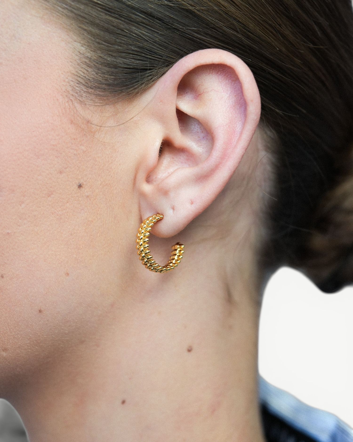 Amber Hoops Earrings