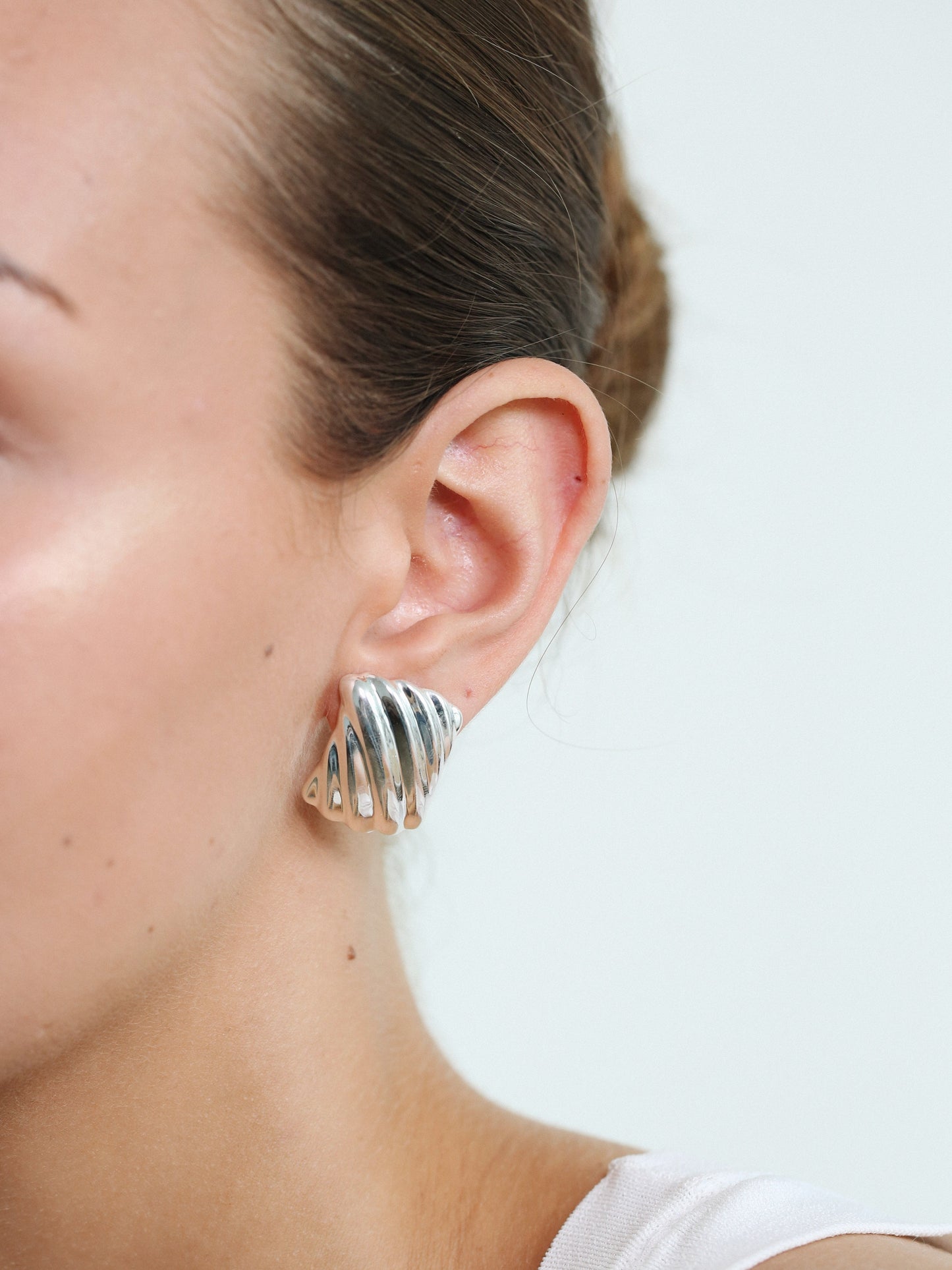 Oversized Wave Stud Earrings