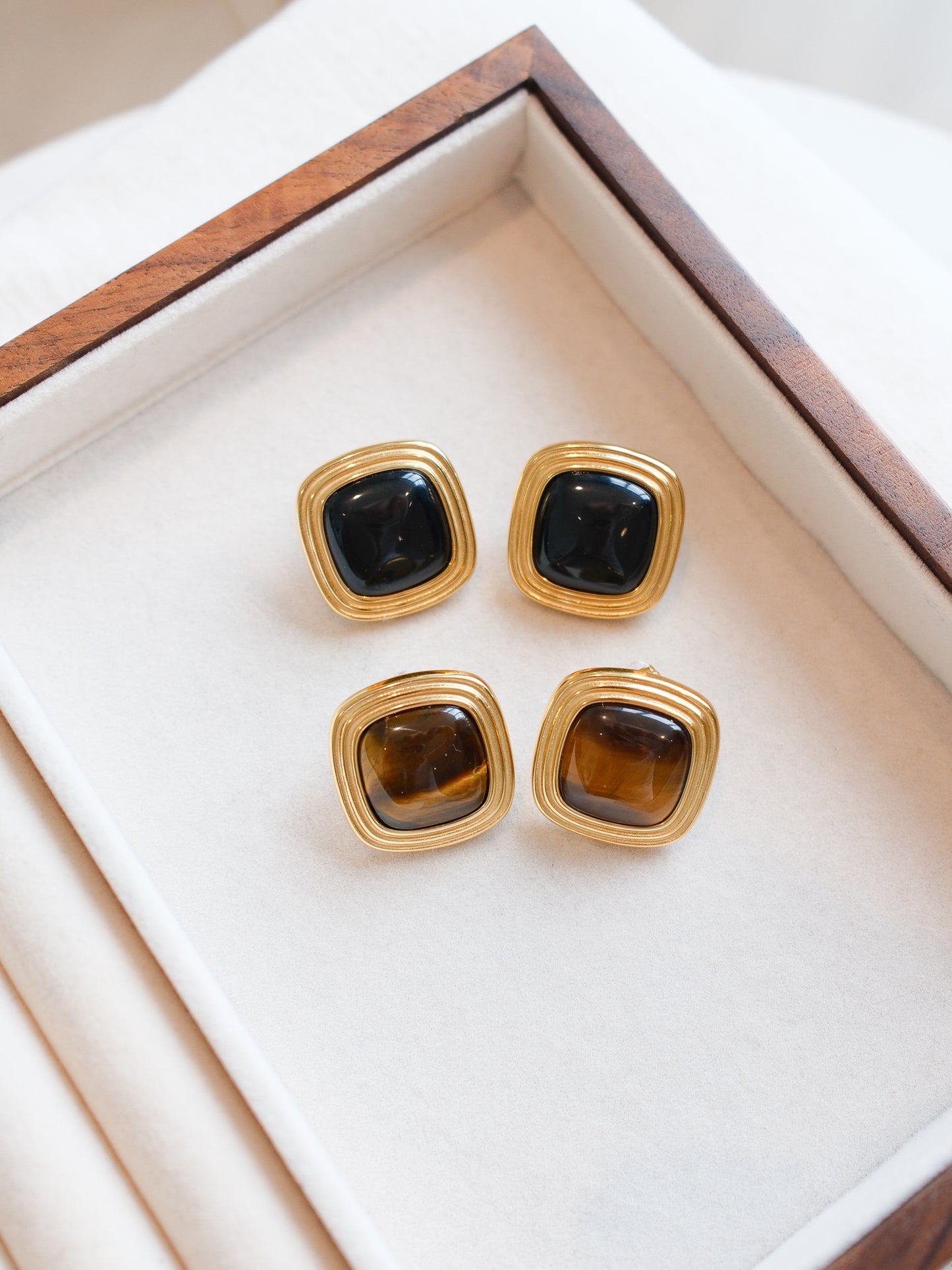 Golden Horizon Ear Studs