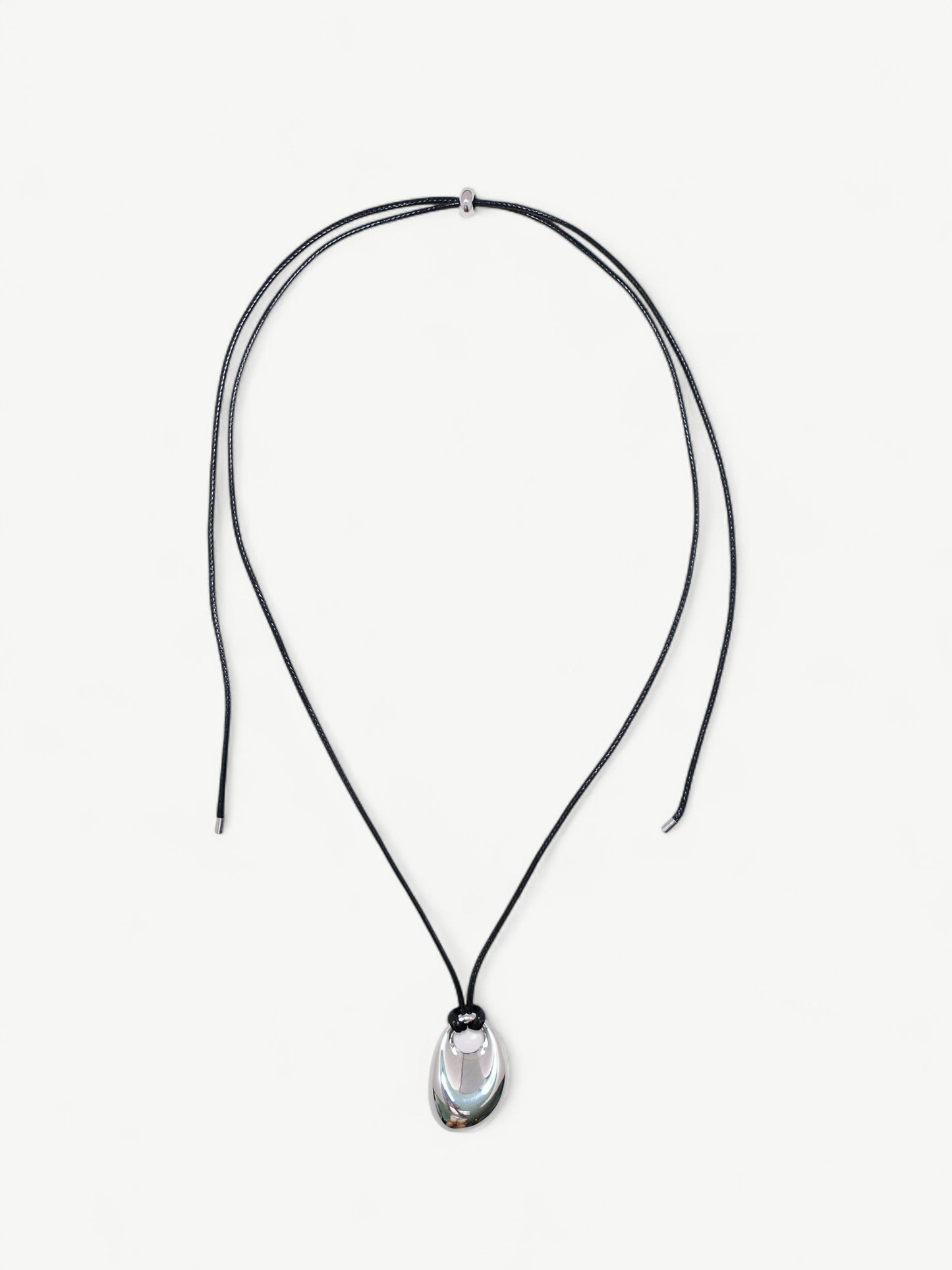 Oval Pebble Cord Necklace