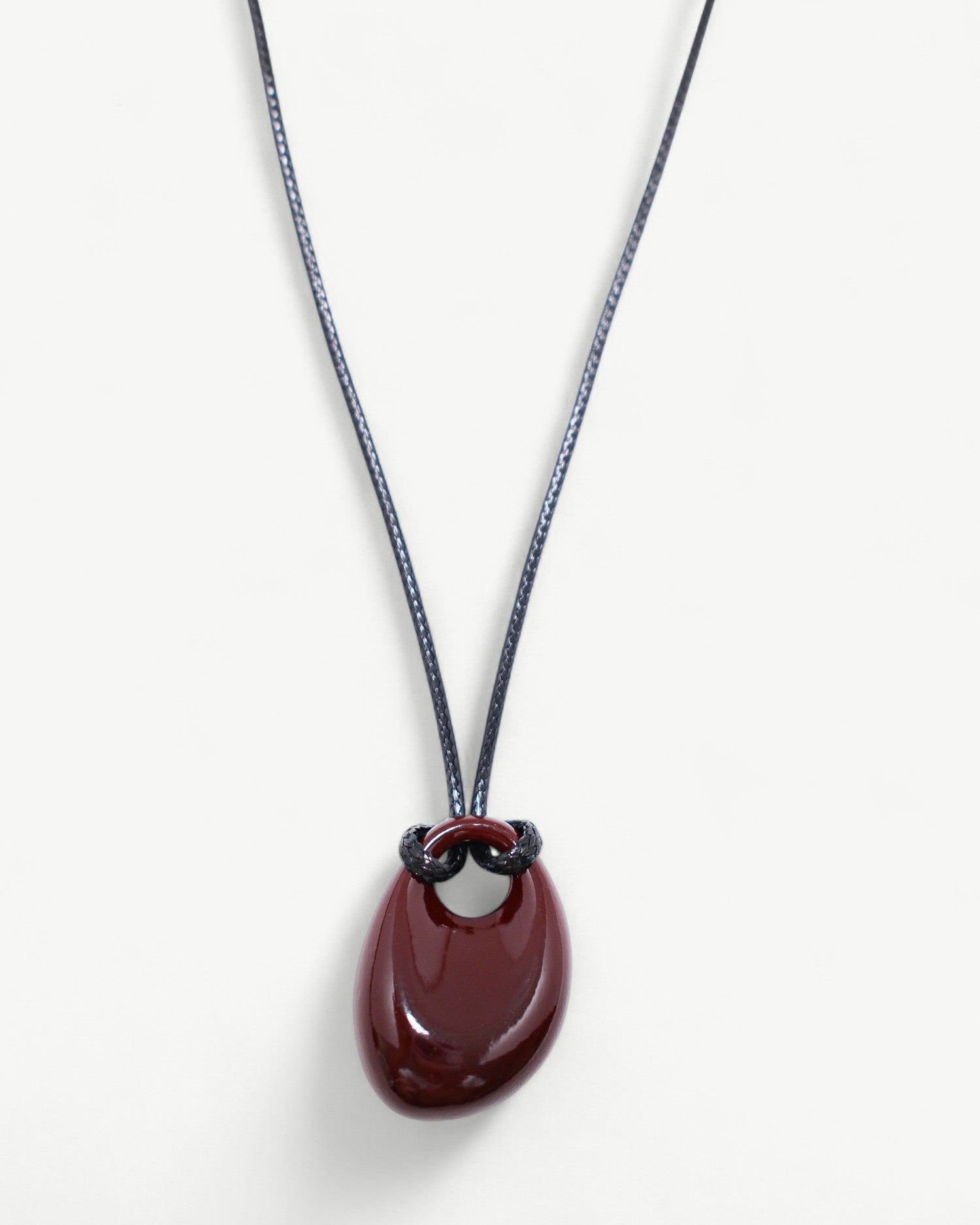 Oval Pebble Cord Necklace
