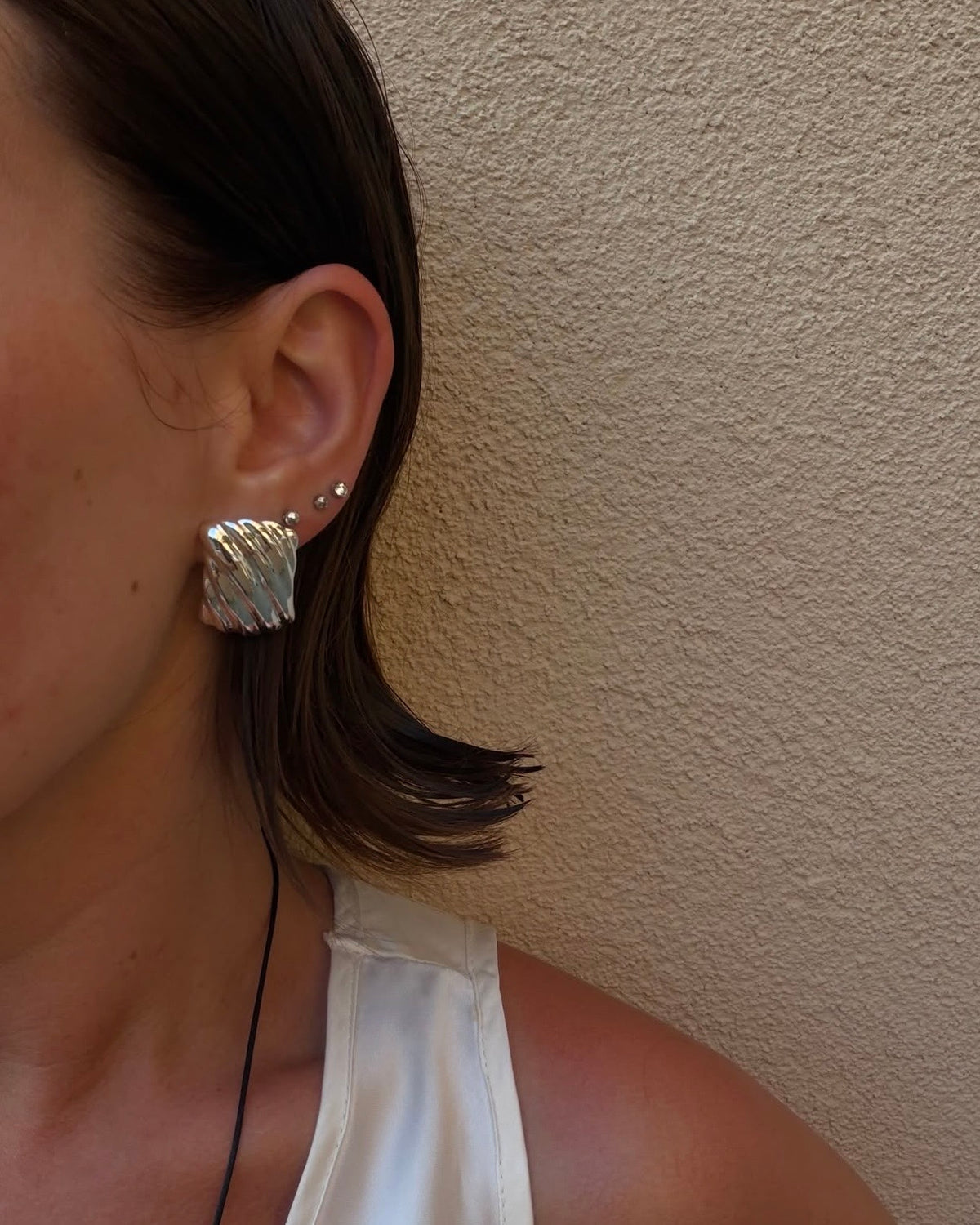 Oversized Wave Stud Earrings