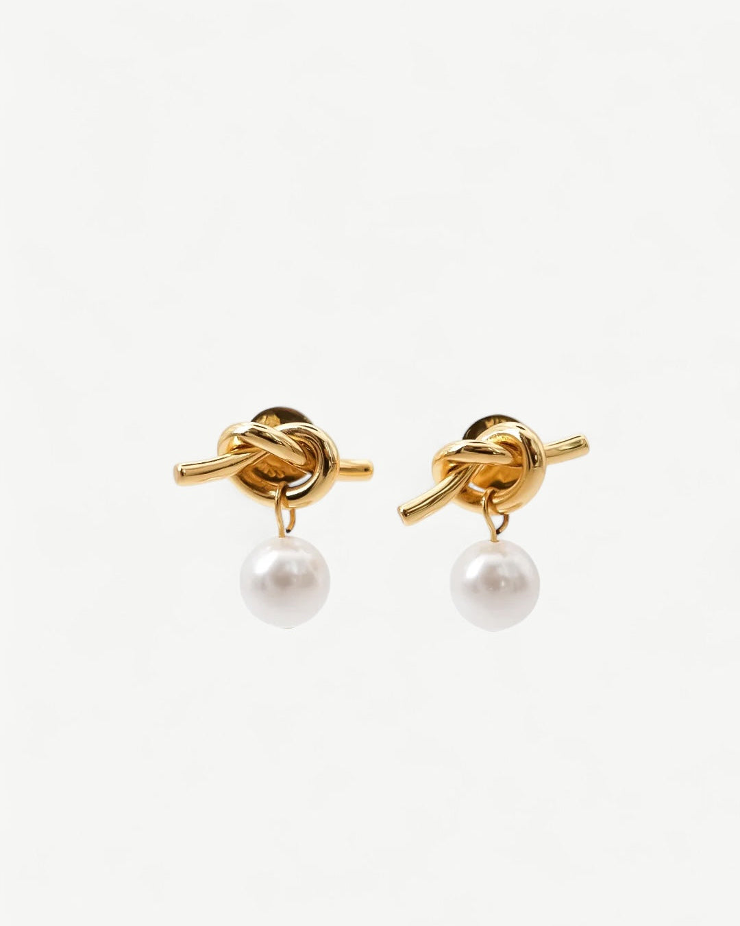 Adeline Knot Pearl Earrings