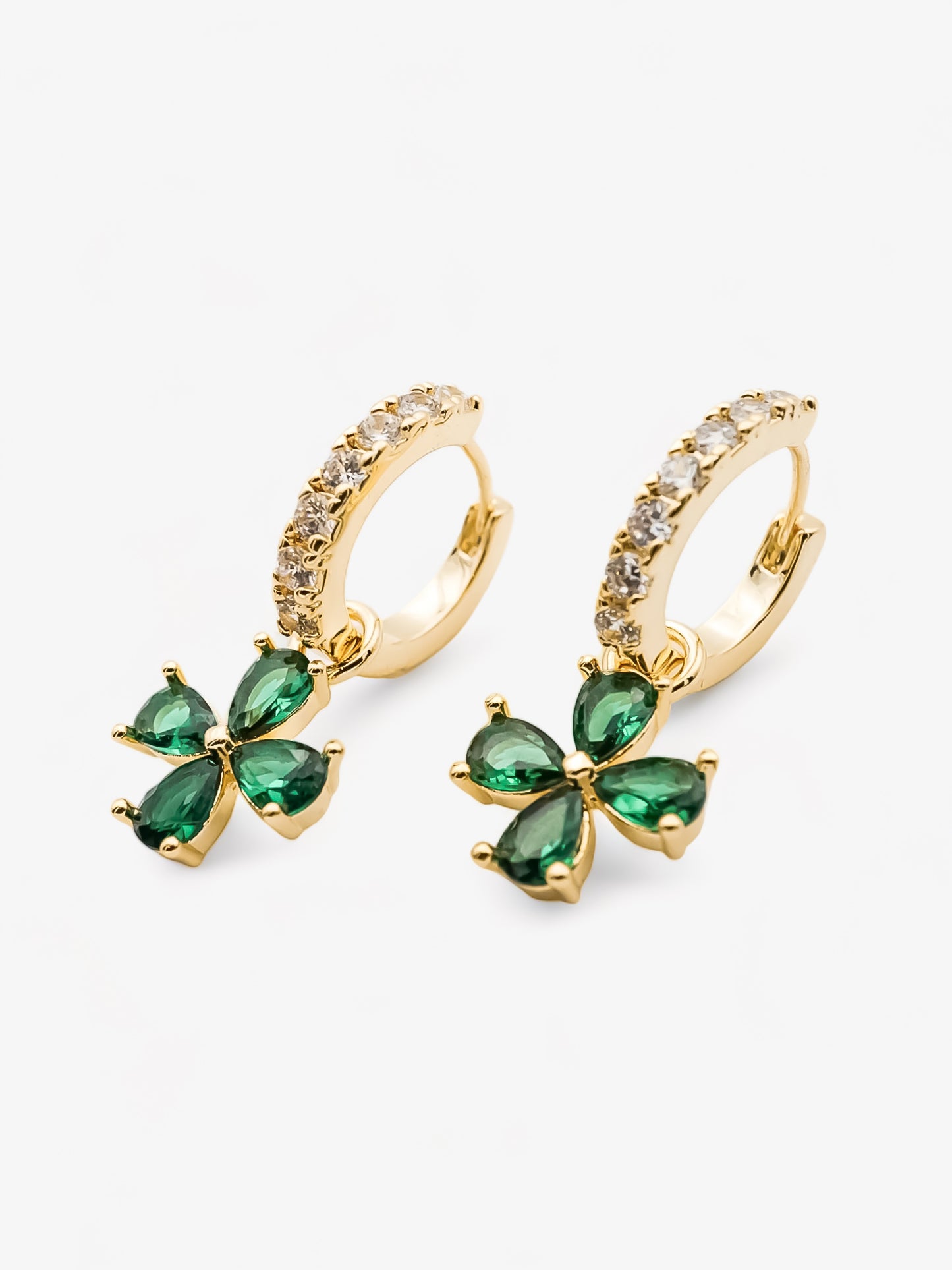 Lucky Clover Hoops Earrings
