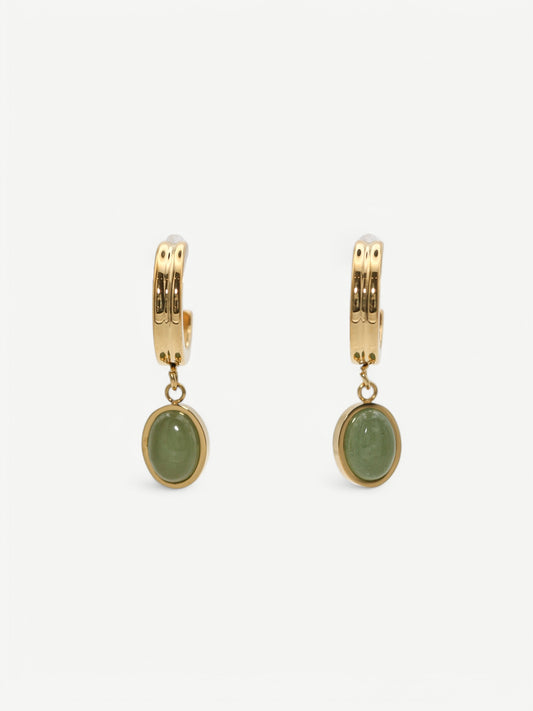 Emerald Small Hoop Earrings
