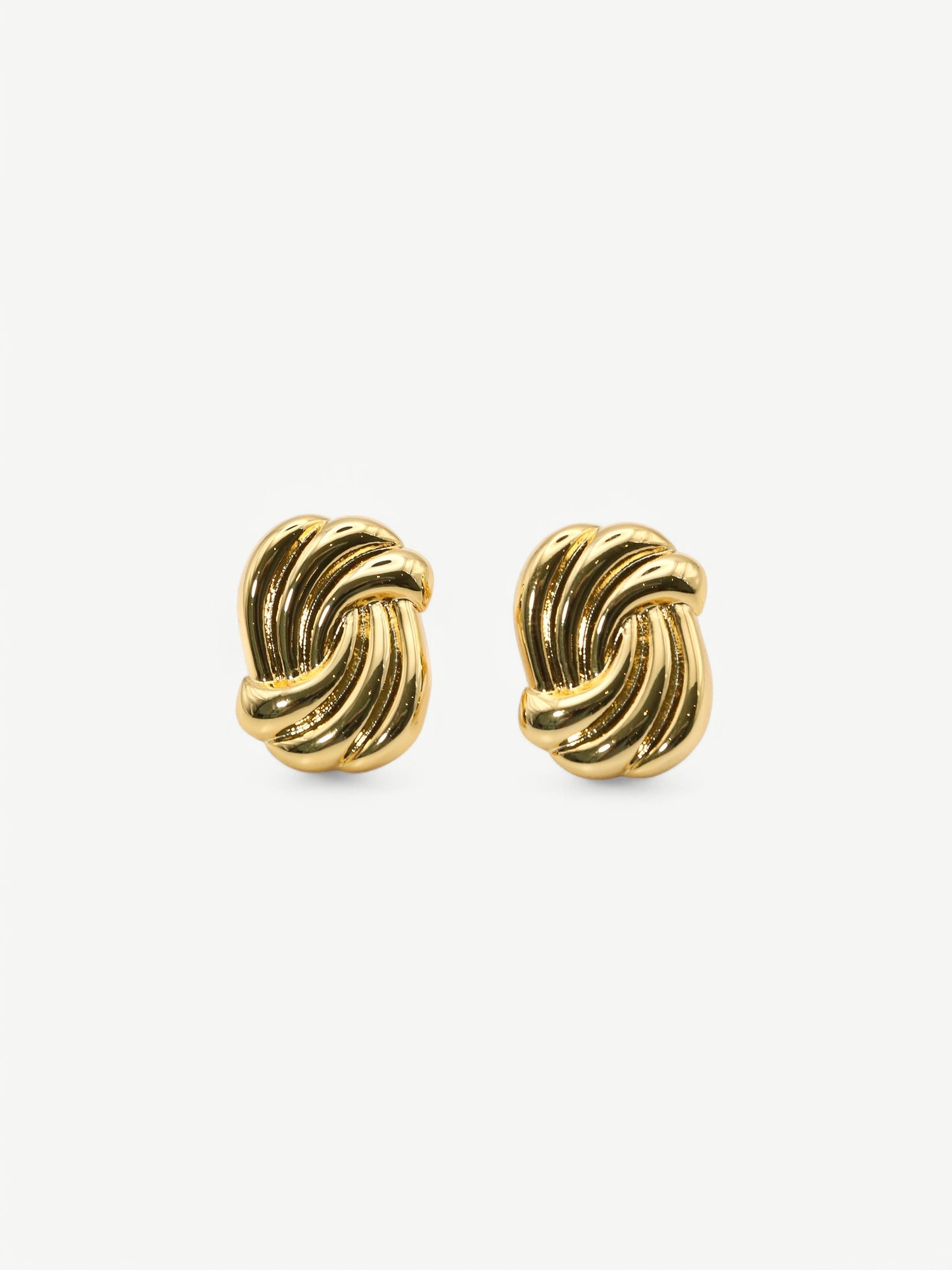 Ridge Knot Stud Earrings