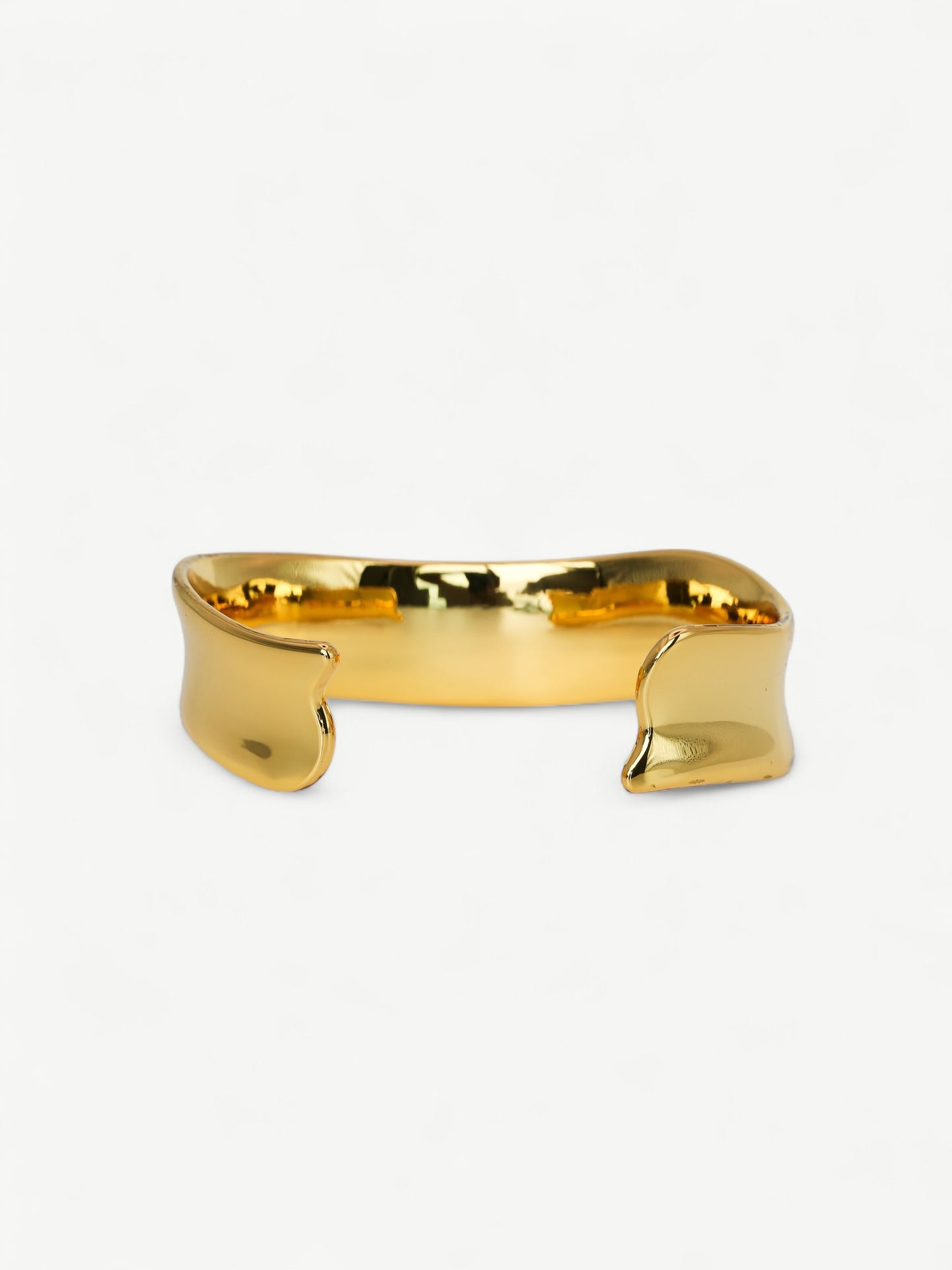 Gold Curve Cuff Bangle