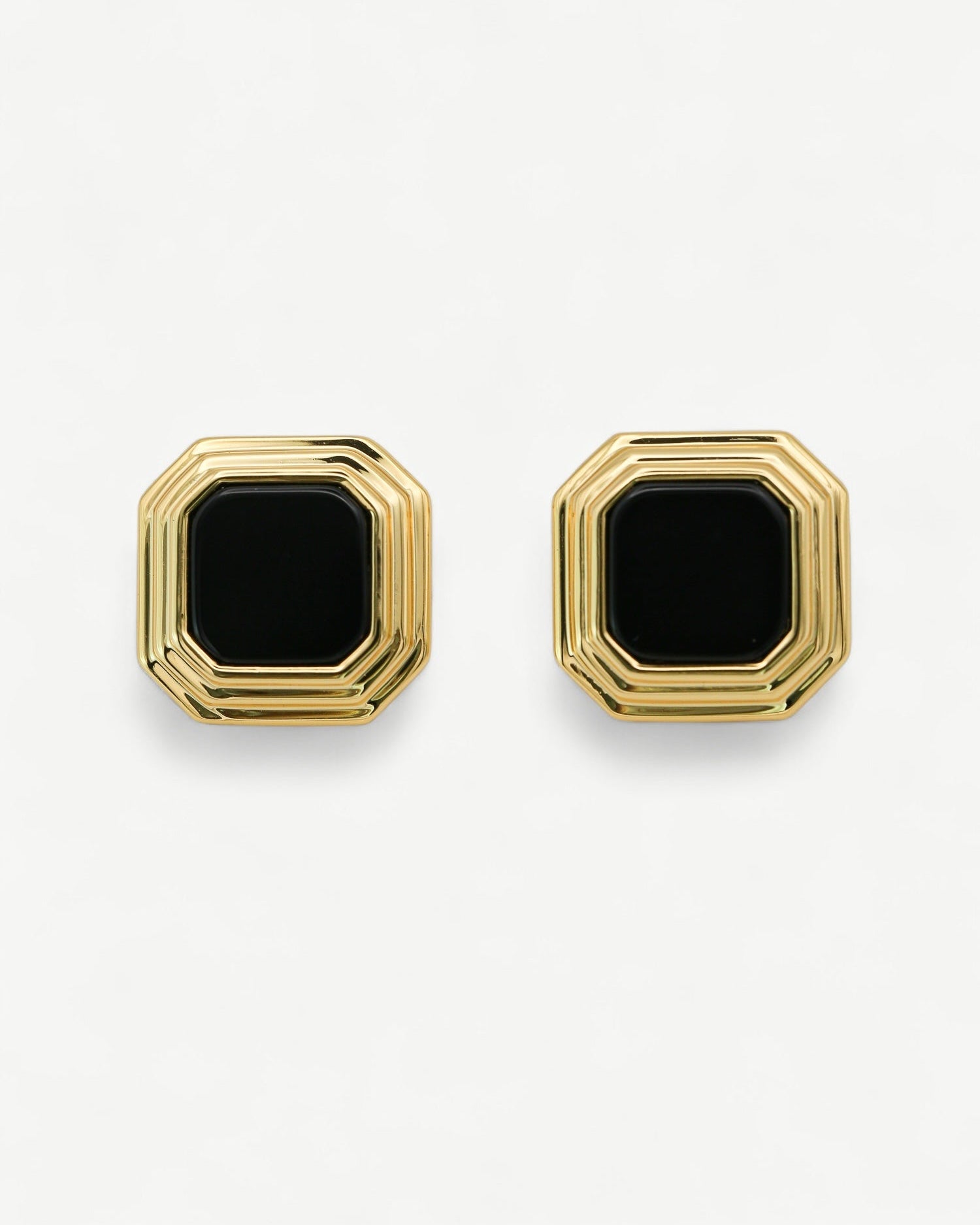 Onyx Deco Studs