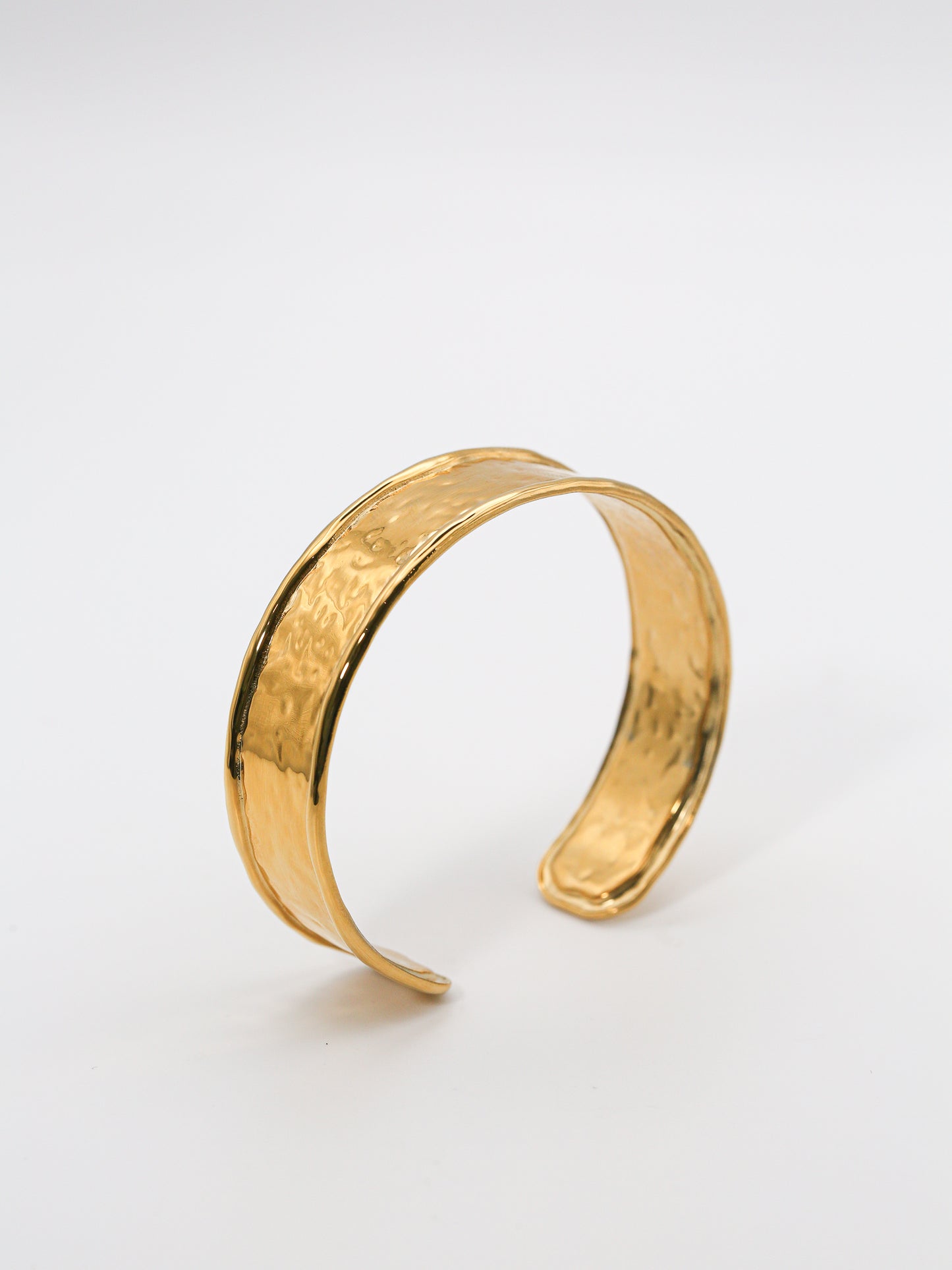 Molten Gold Cuff Bangle Bracelet