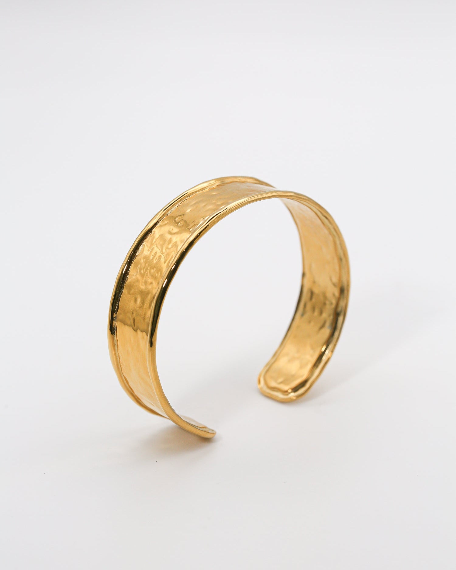 Molten Gold Cuff Bangle Bracelet