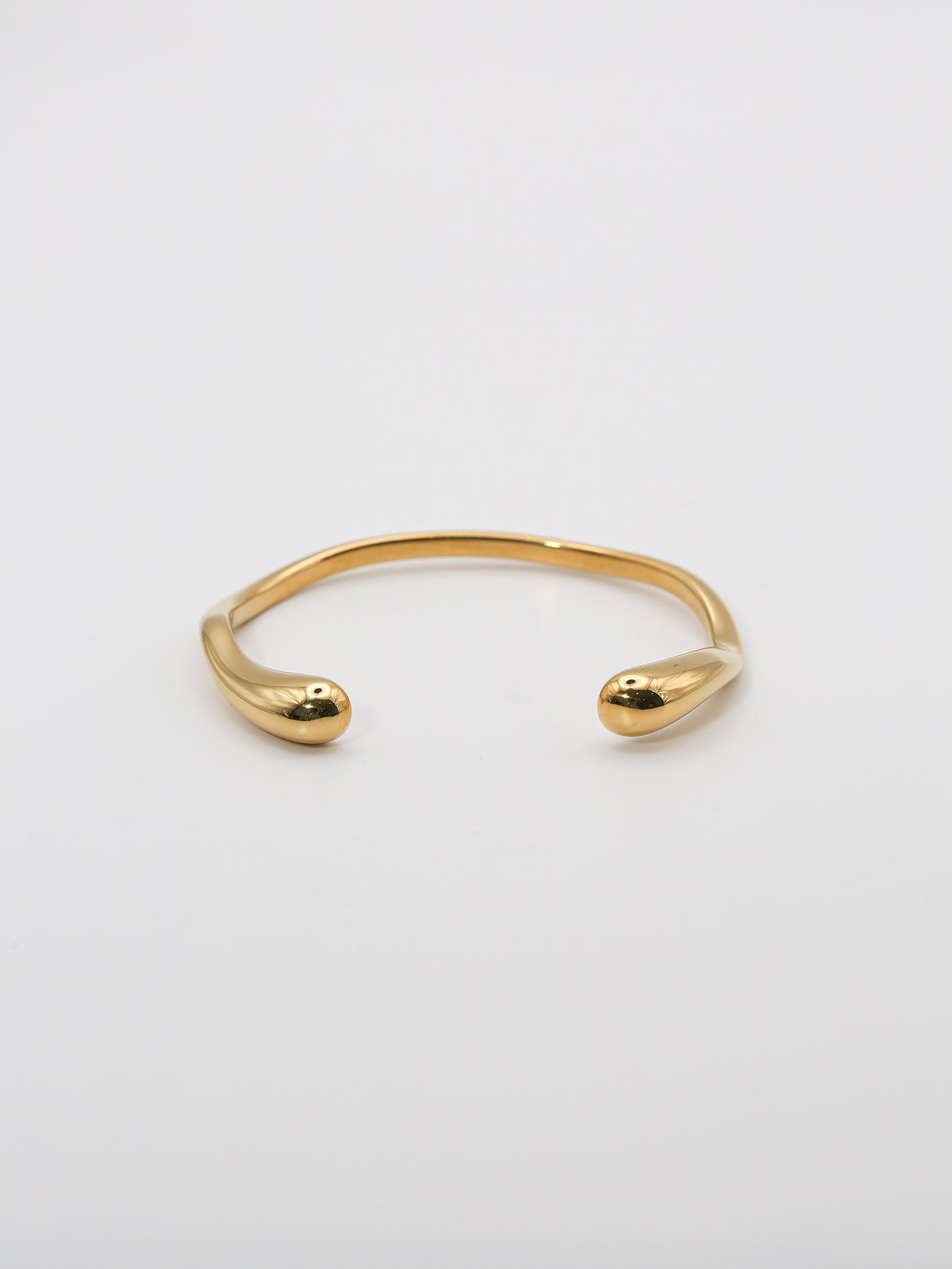 Fluid Curve Cuff Bangle Bracelet