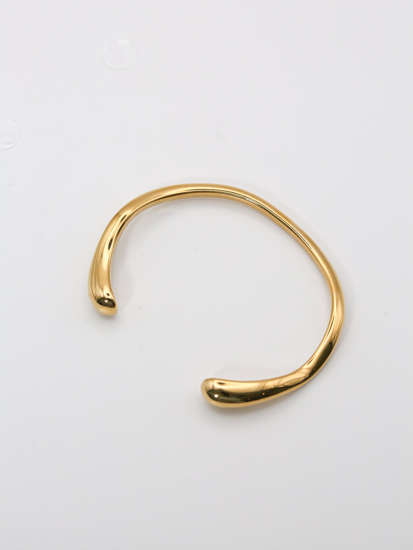 Fluid Curve Cuff Bangle Bracelet