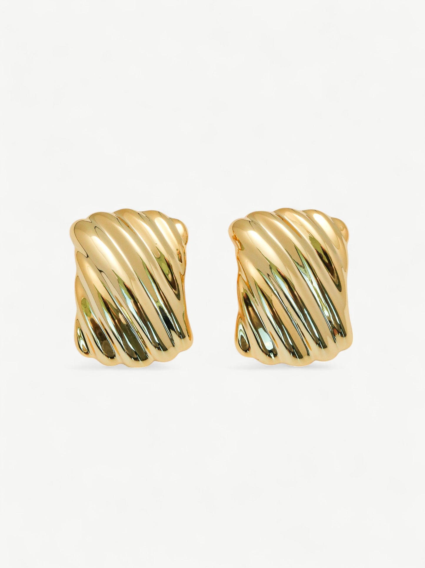 Oversized Wave Stud Earrings