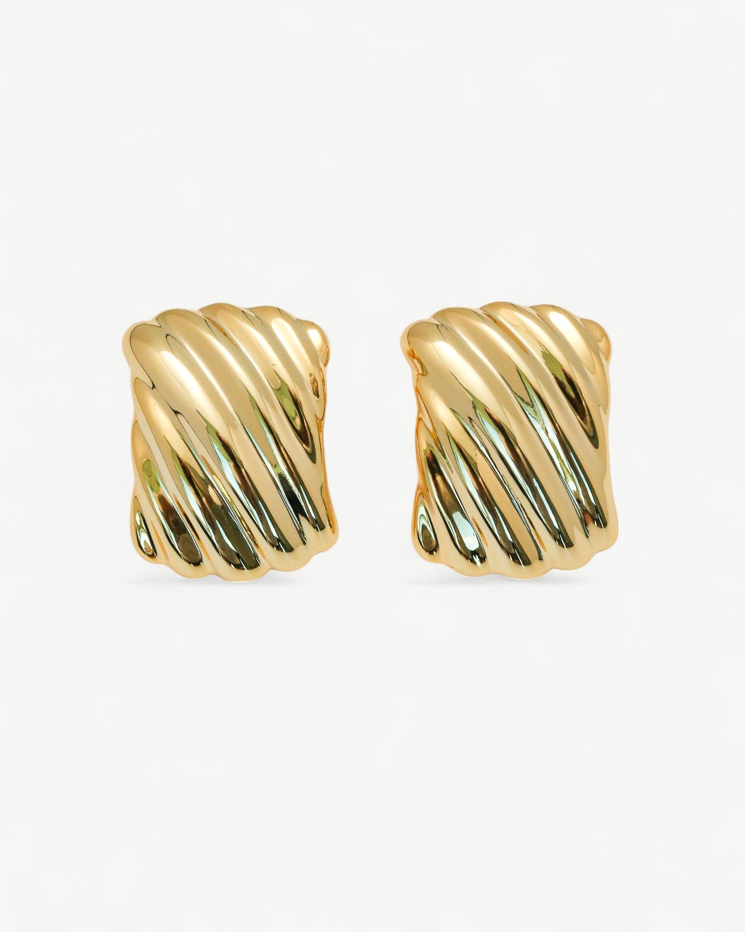 Oversized Wave Stud Earrings