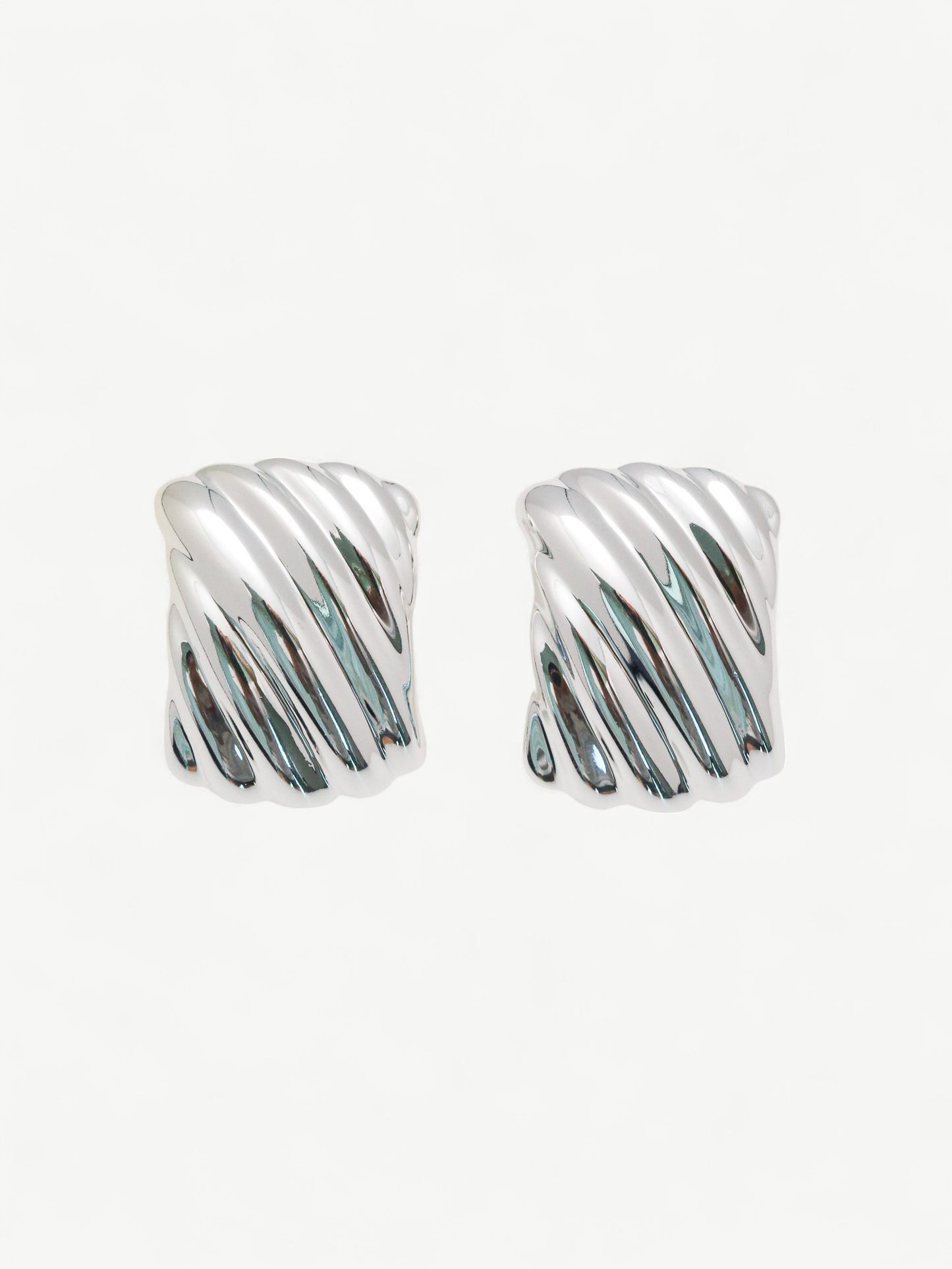 Oversized Wave Stud Earrings