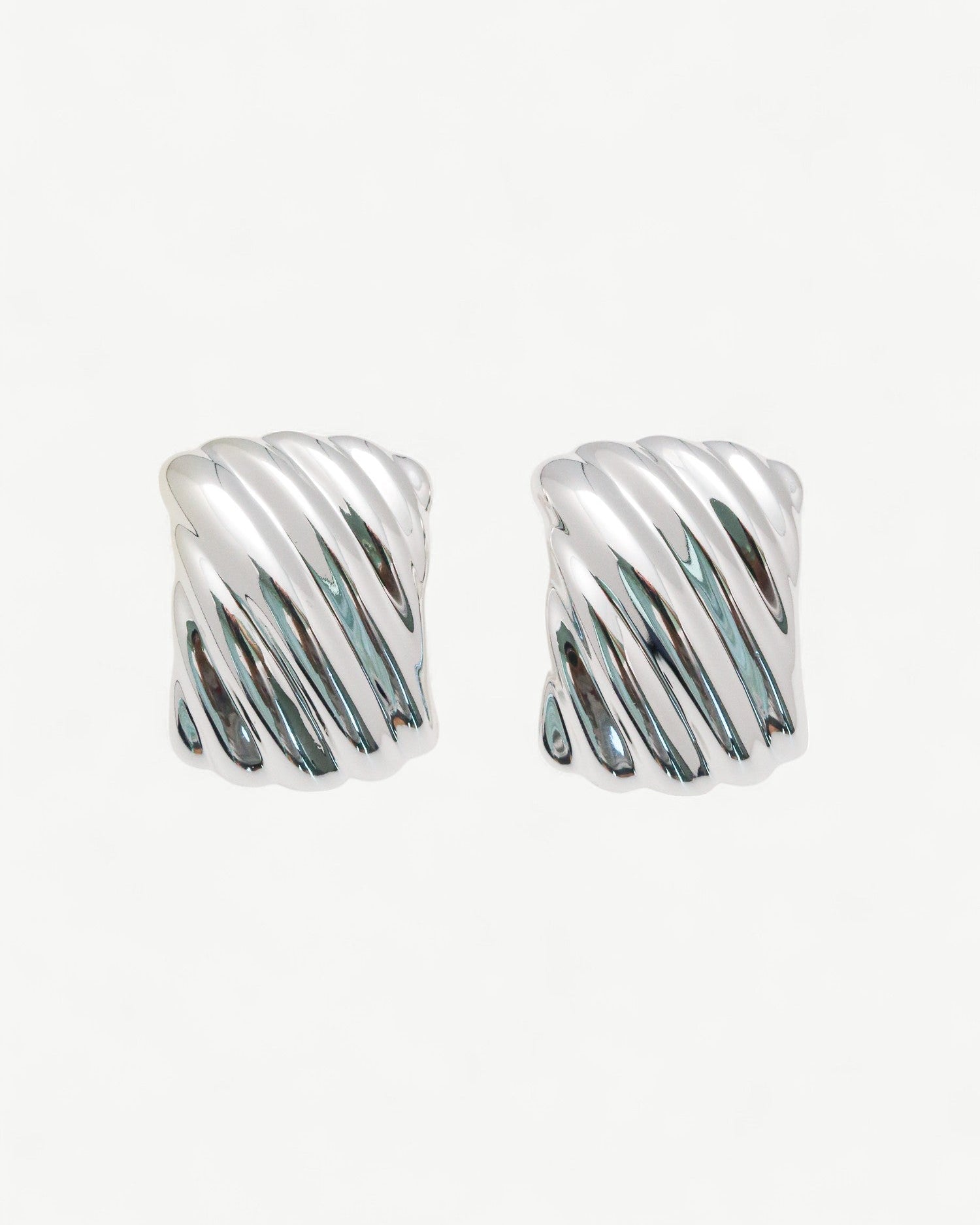 Oversized Wave Stud Earrings