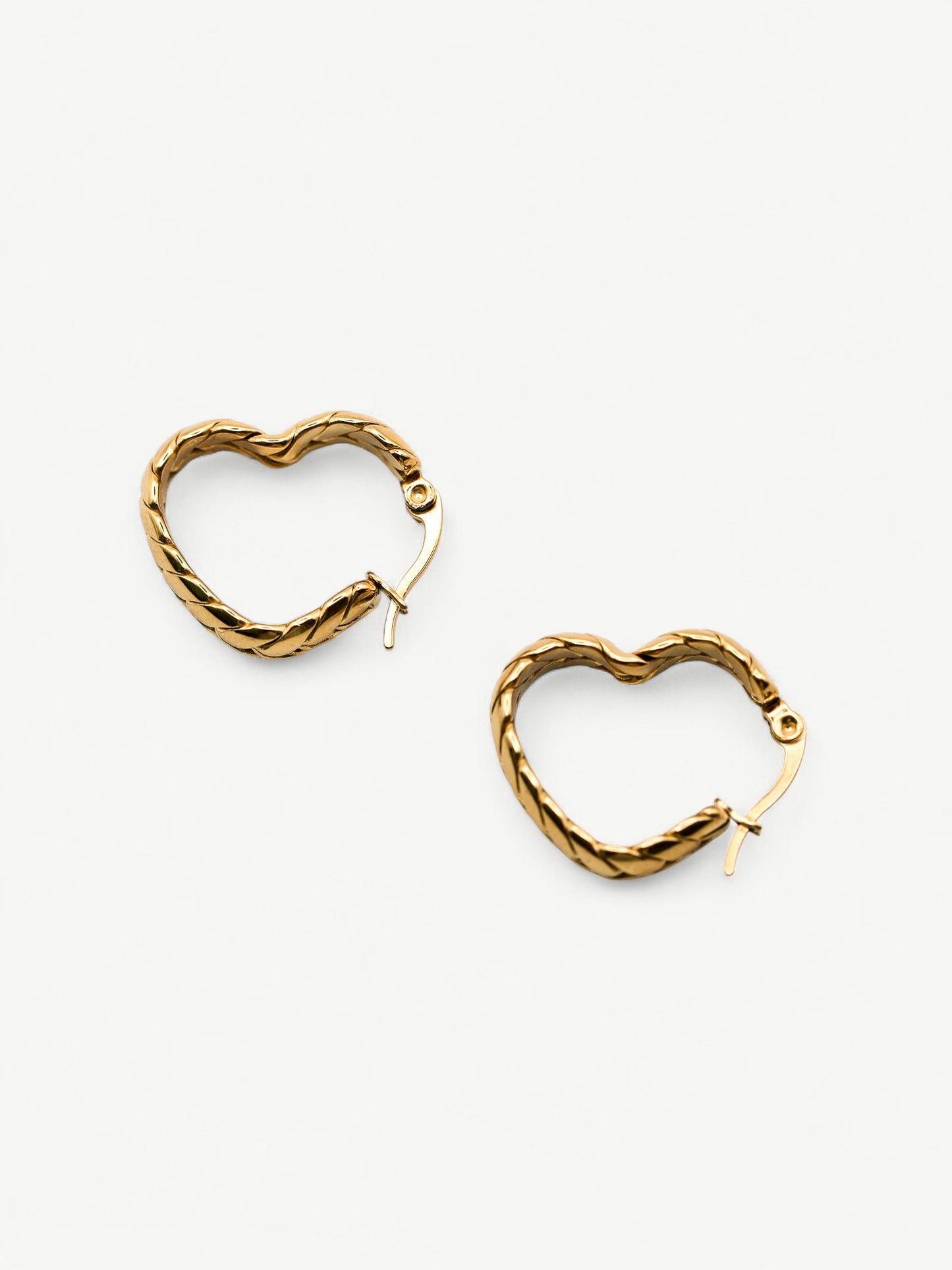 Braid Heart Hoops