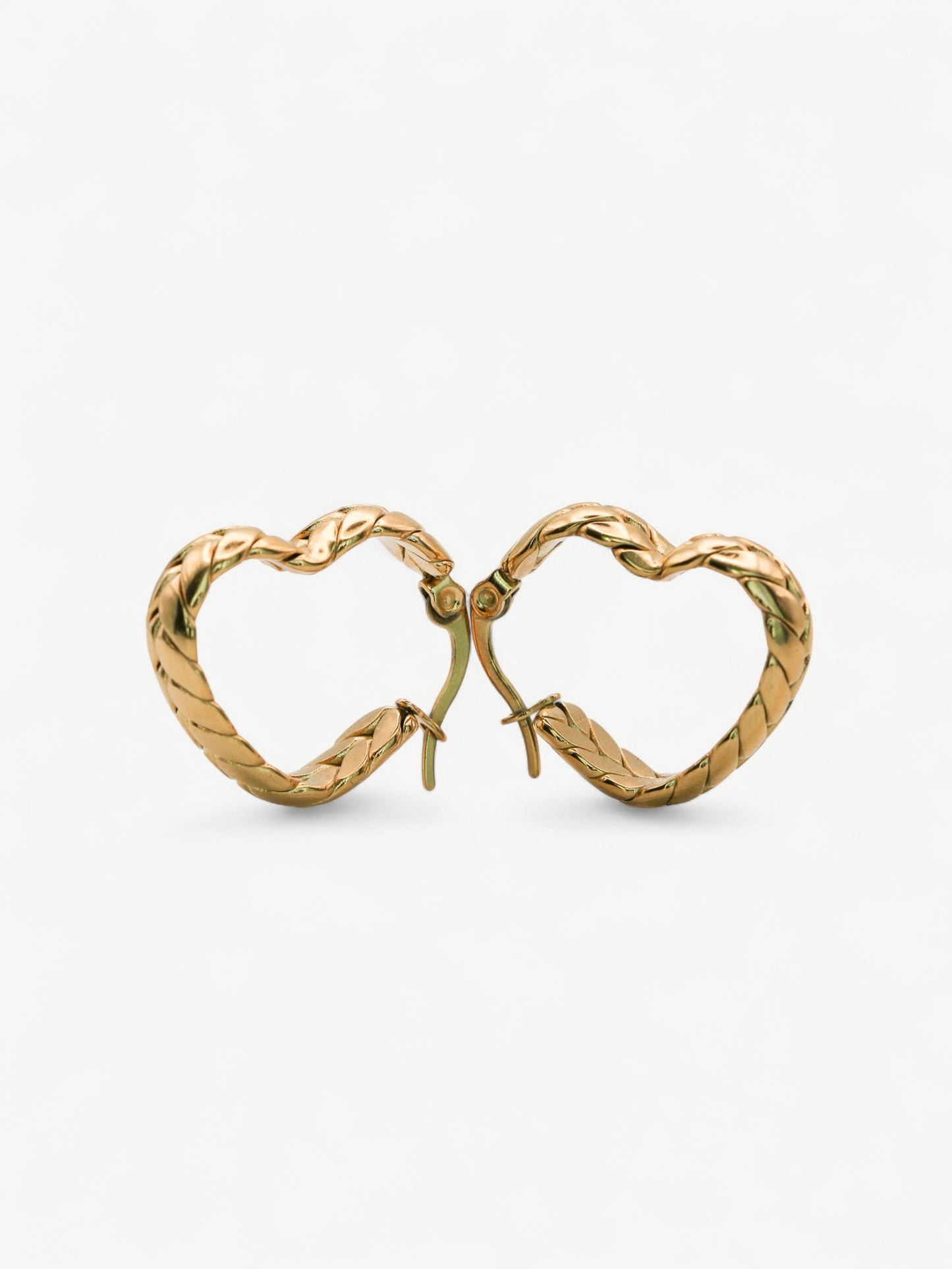 Braid Heart Hoops