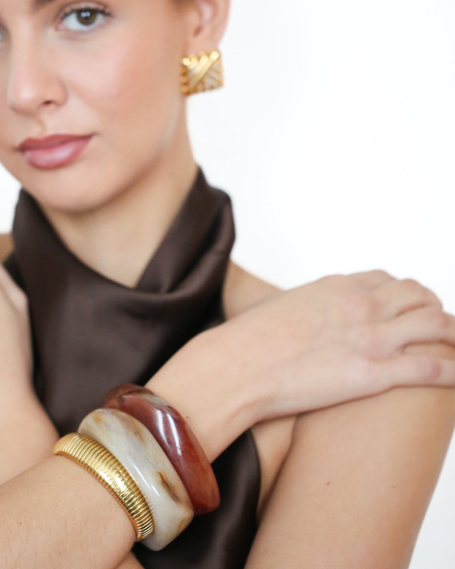 Sculpted Square Bangle