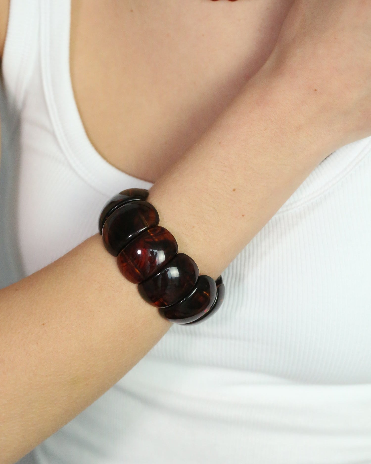 The Dome Bangle In Amber