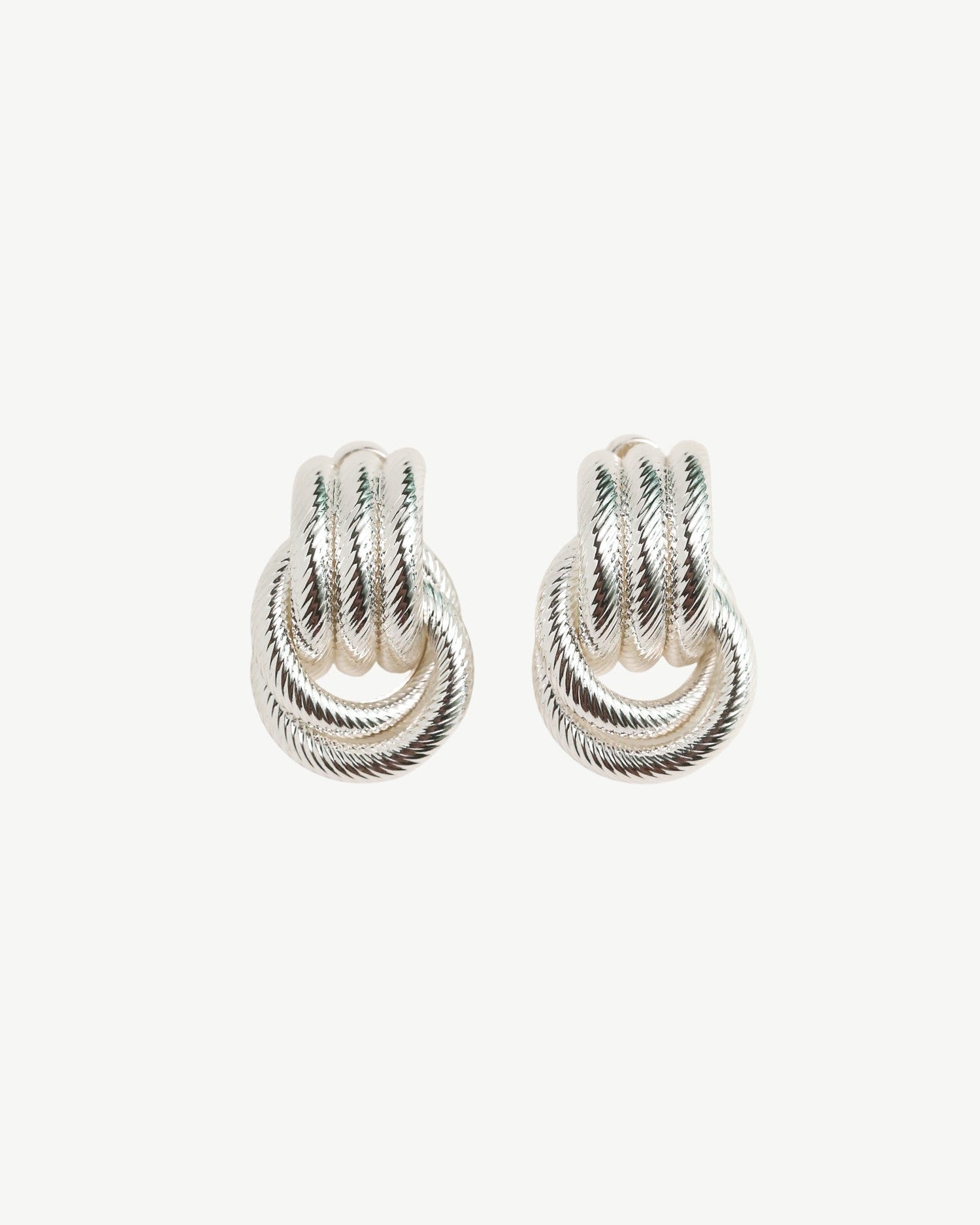 The Rope Knot Studs Silver
