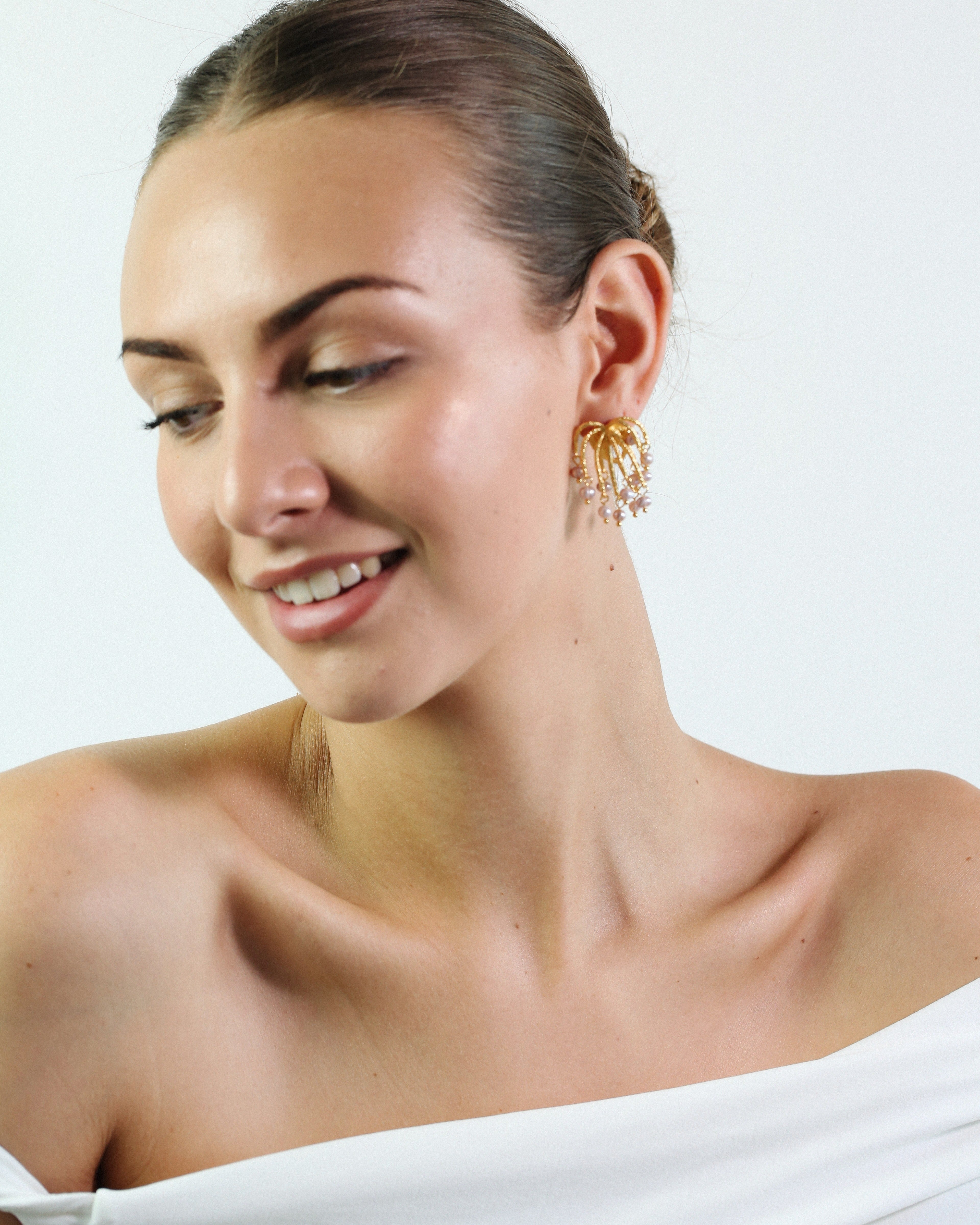 Firework Freshwater Pearl Earrings