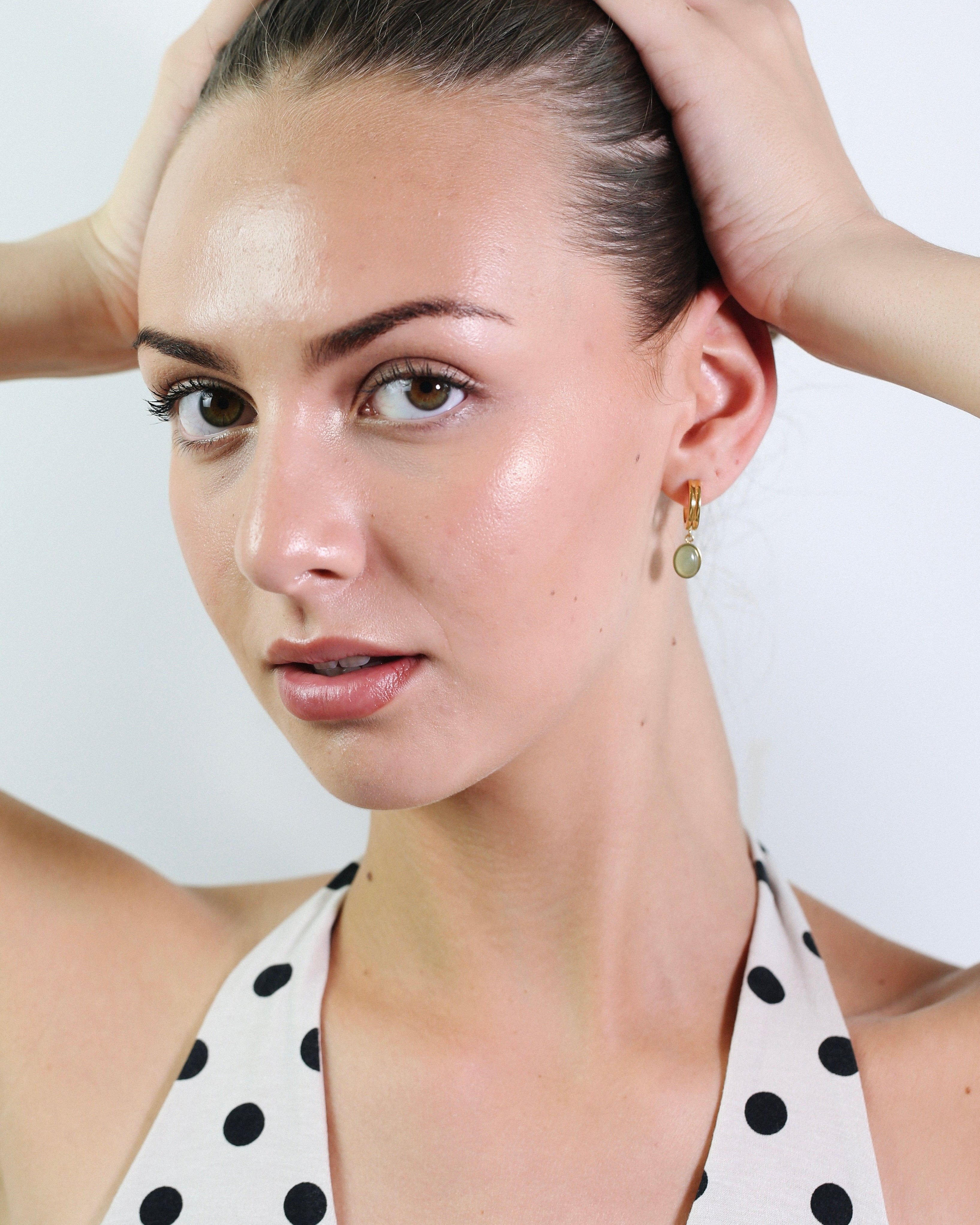 Emerald Small Hoop Earrings