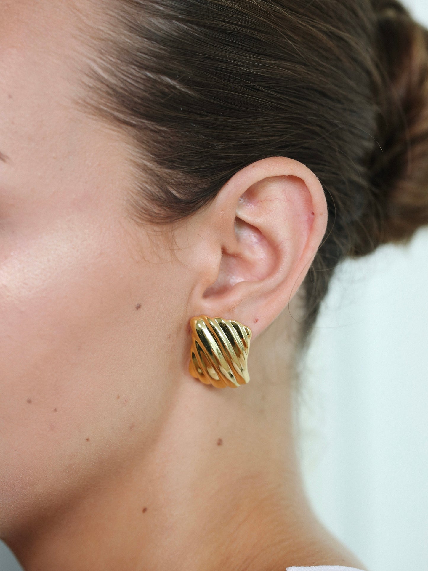 Oversized Wave Stud Earrings