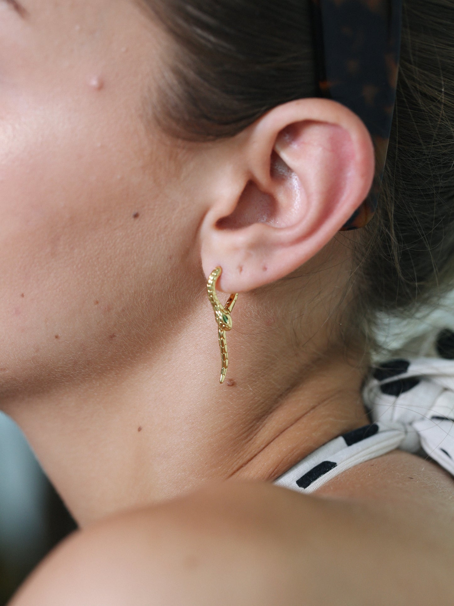 Snake Hoops In Silver