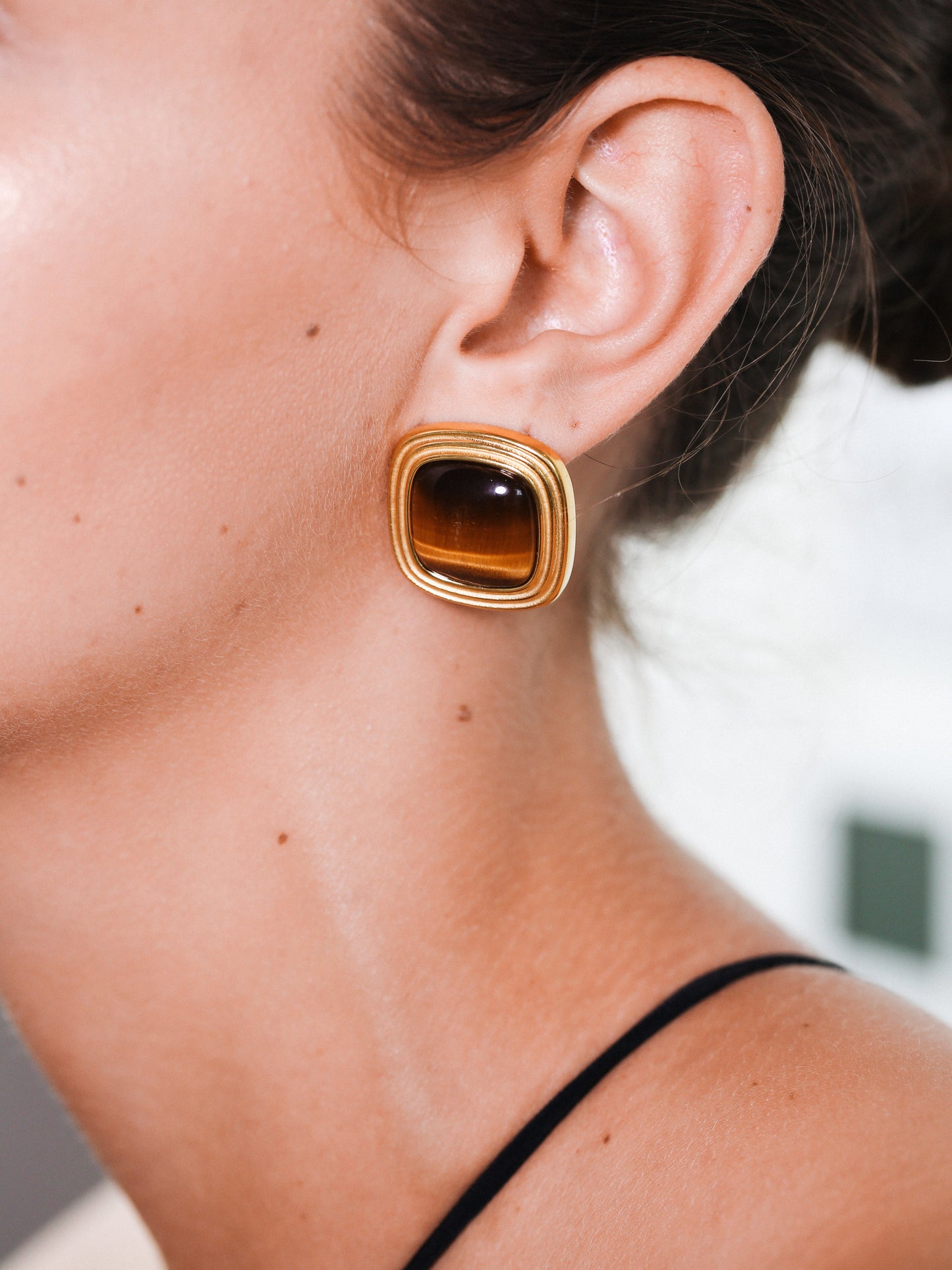Golden Horizon Ear Studs