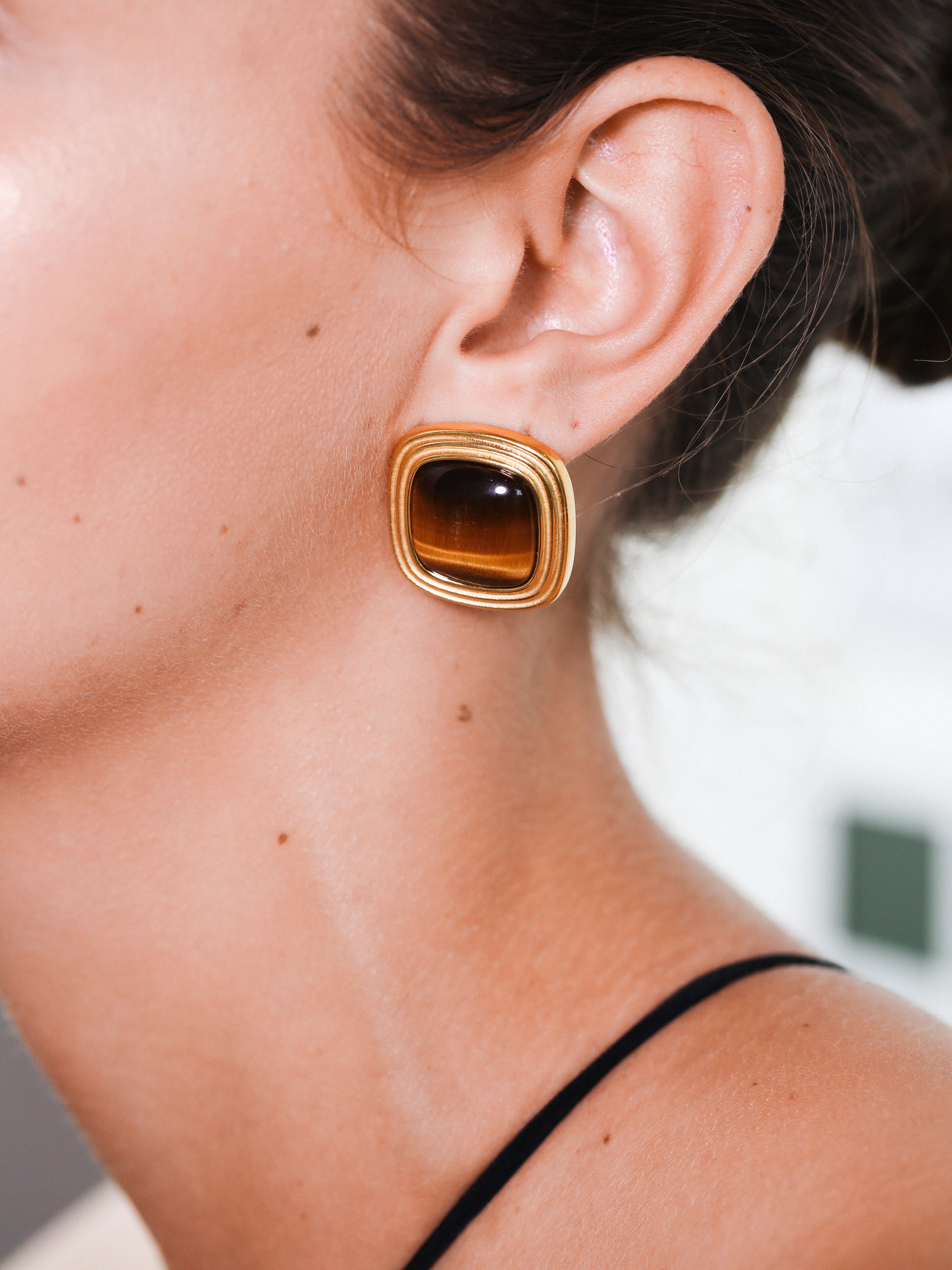 Golden Horizon Ear Studs