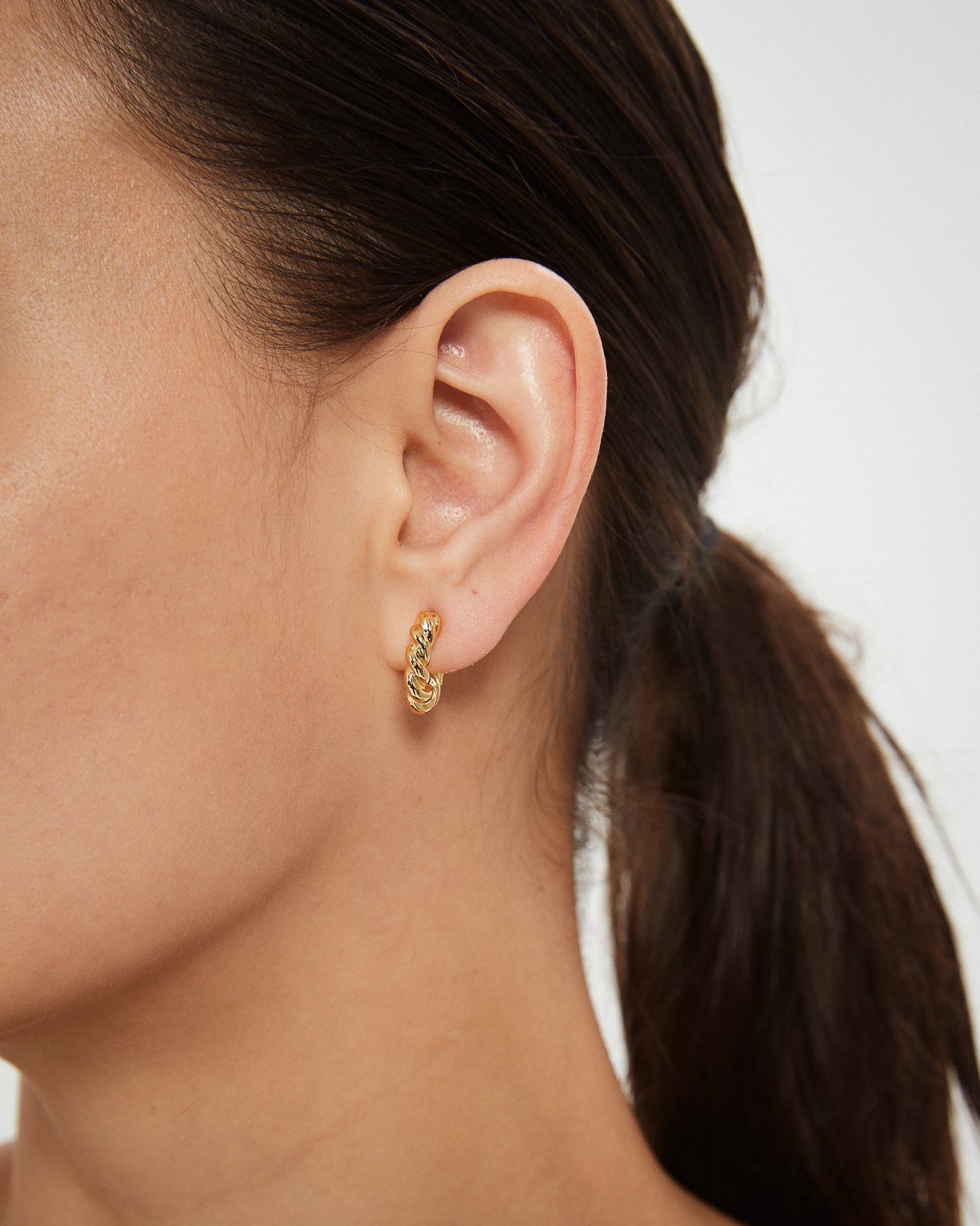 Twisted Rope Hoops Earrings