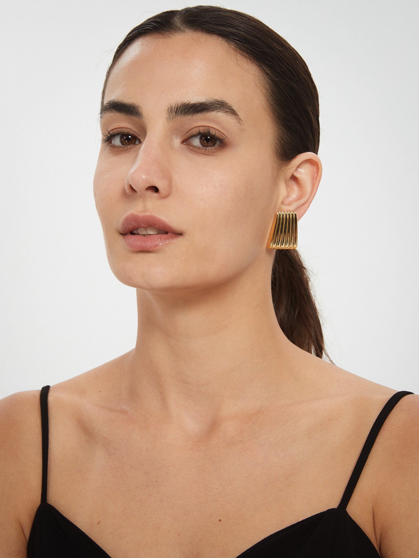 Oversized Rib Stud Earrings