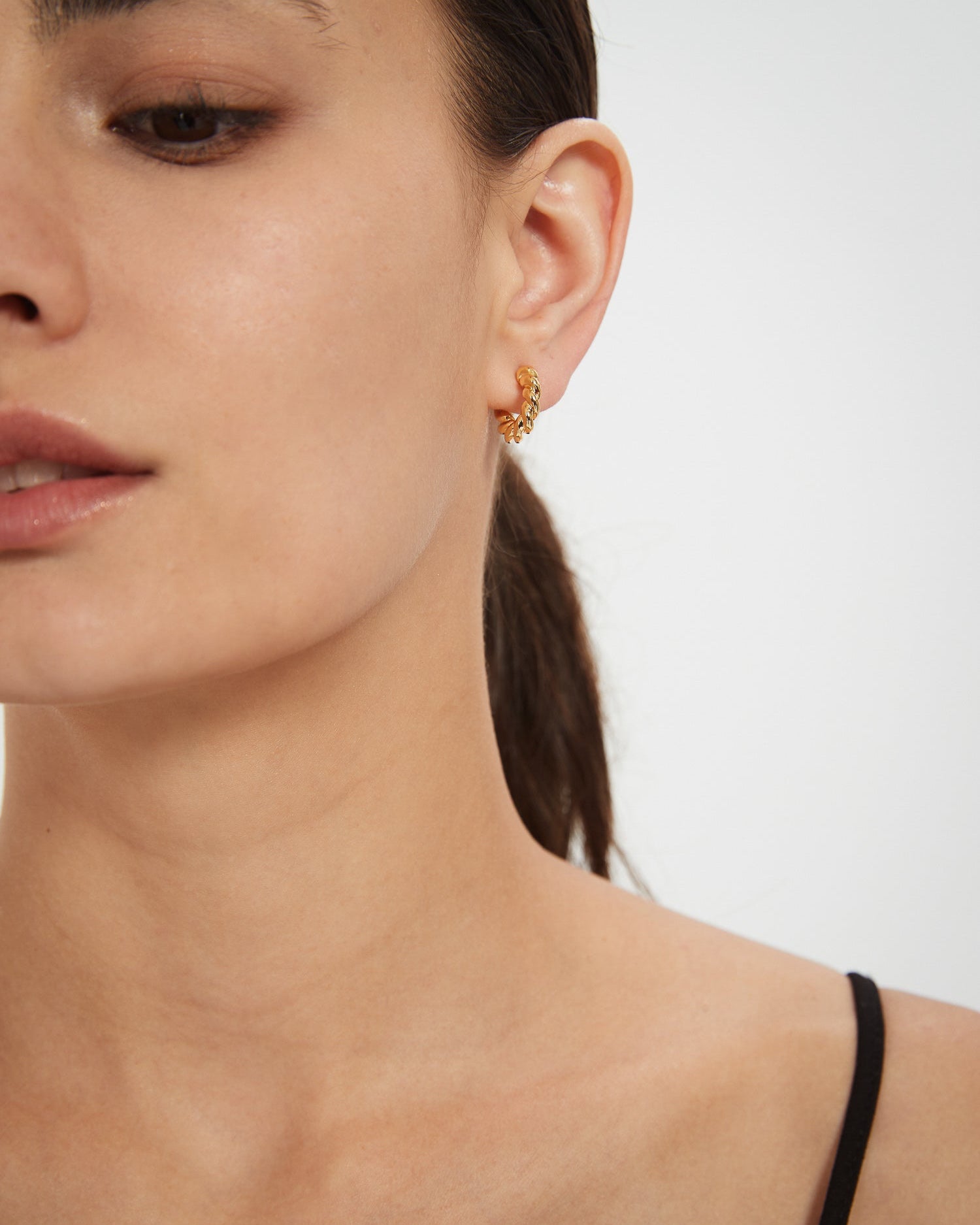 Twisted Rope Hoops Earrings