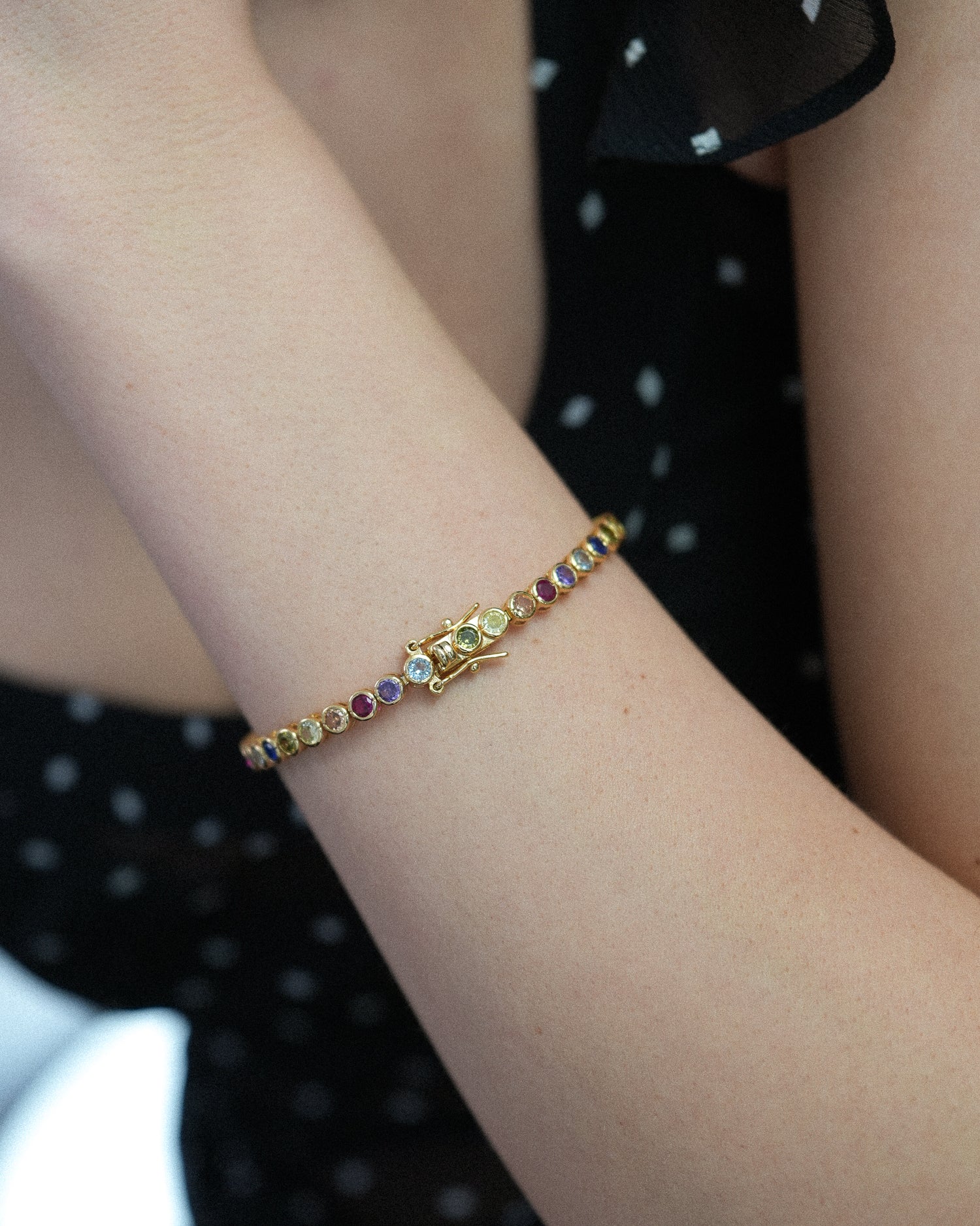 Rainbow Tennis Bracelet