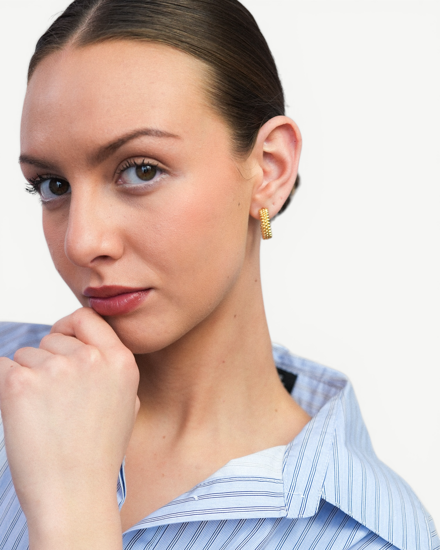 Amber Hoops Earrings