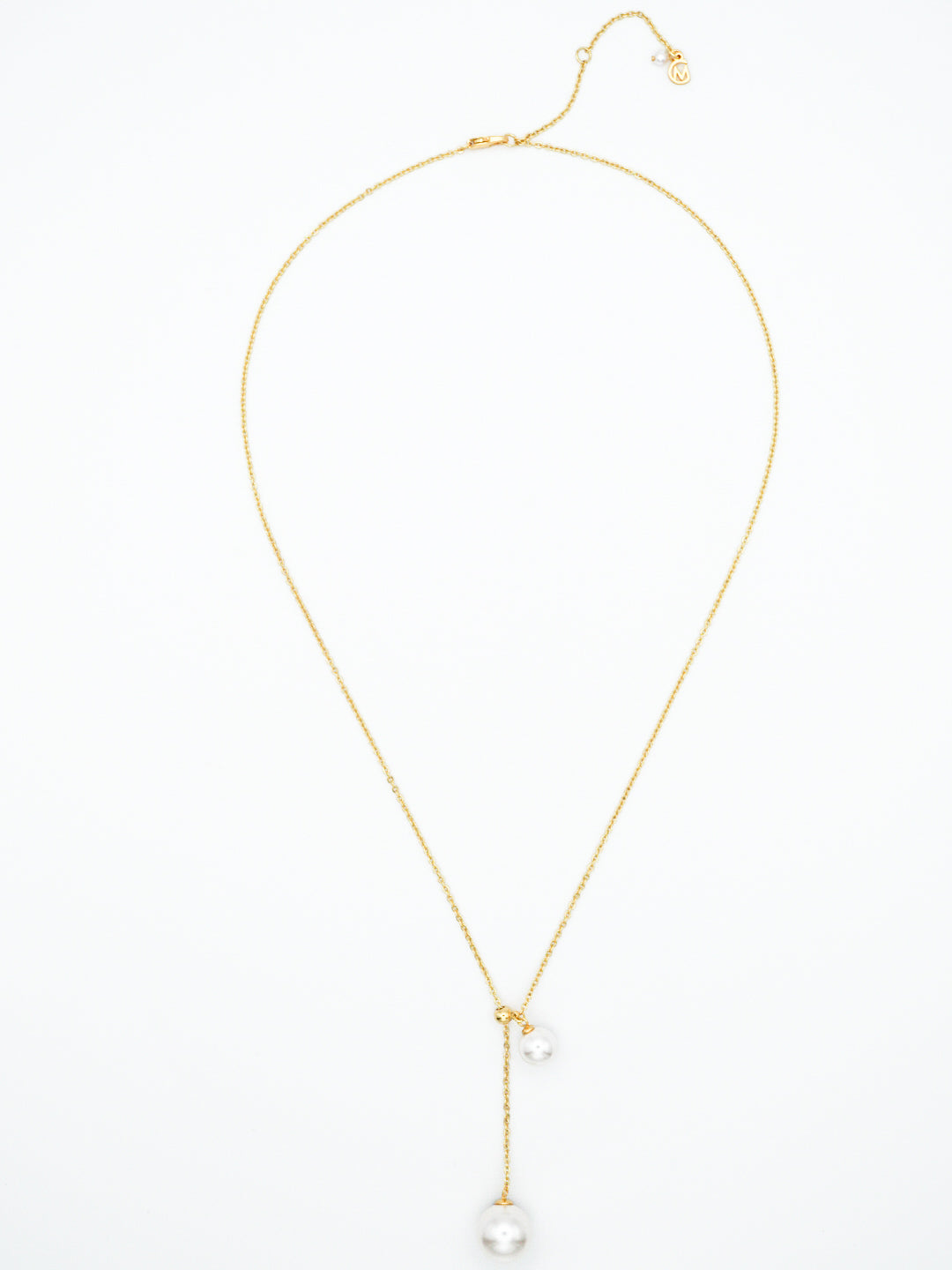 Grace Adjustable Double Pearl Chain Necklace