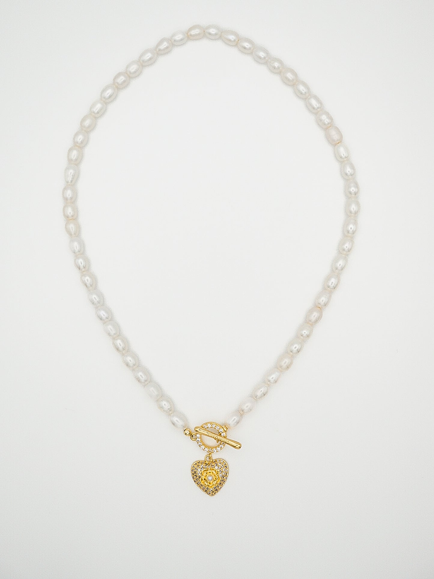 Alice Fresh Water Pearl Heart Pendant Necklace