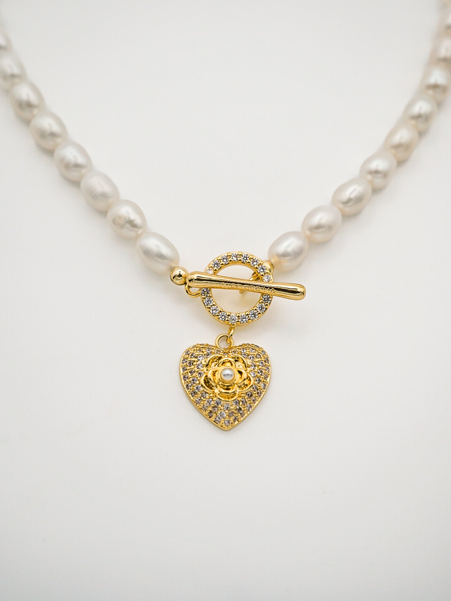 Alice Fresh Water Pearl Heart Pendant Necklace