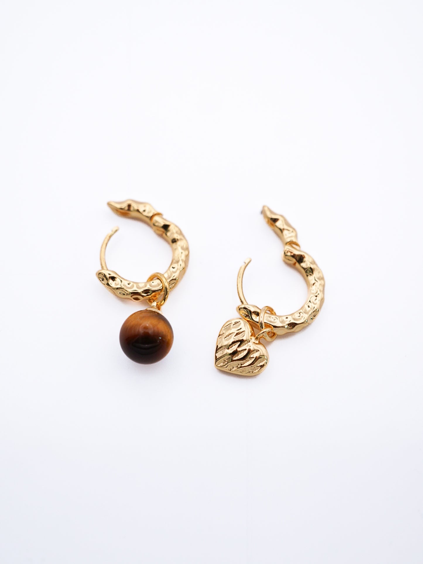 Ashley Tiger Eye Hoops