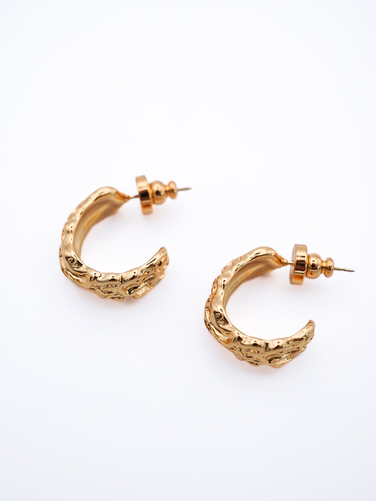 Crumpled Gold Hoops