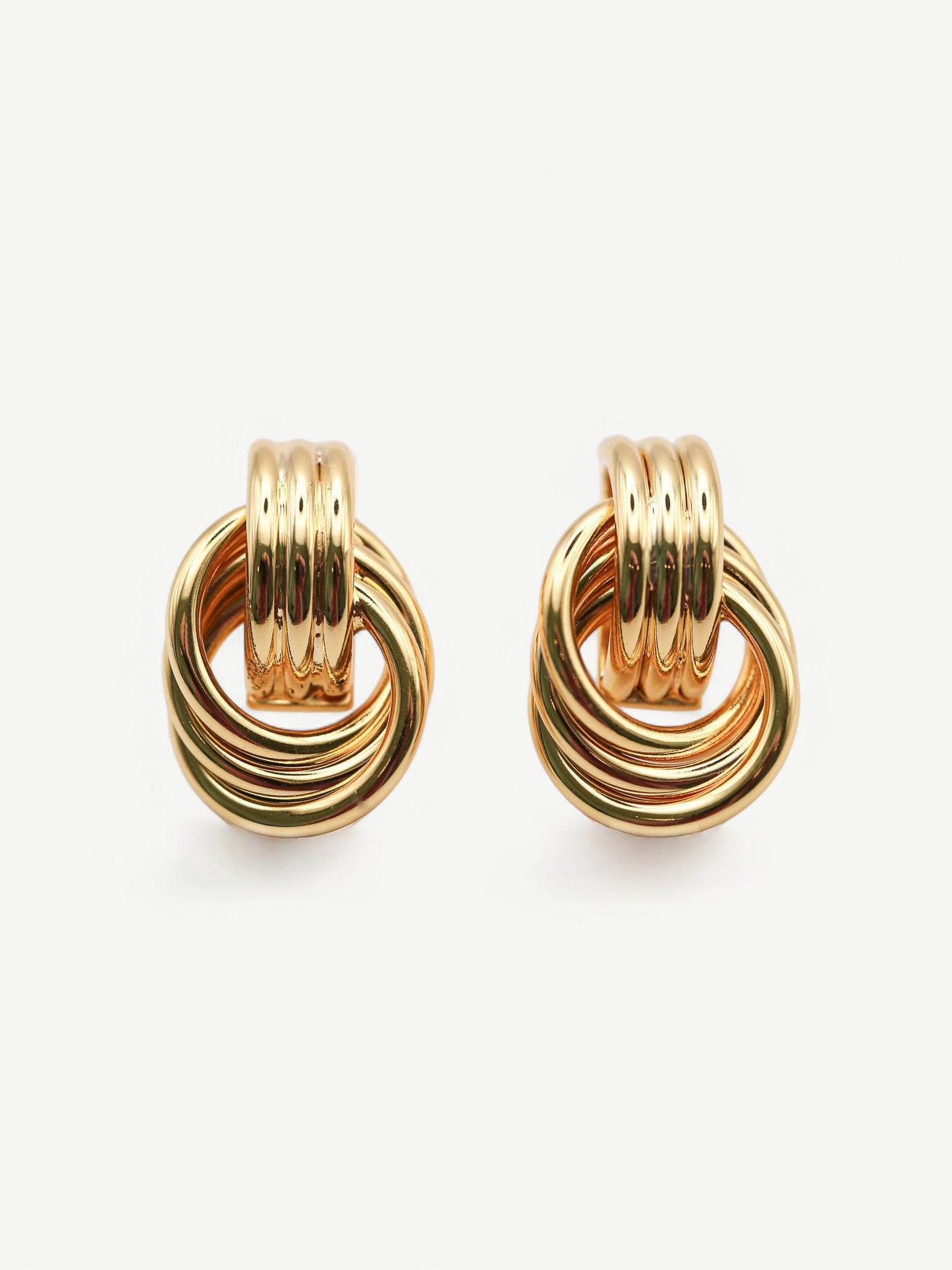 Gold Knot Ear Studs