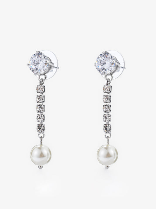 Sienna White Gold Plated Earrings