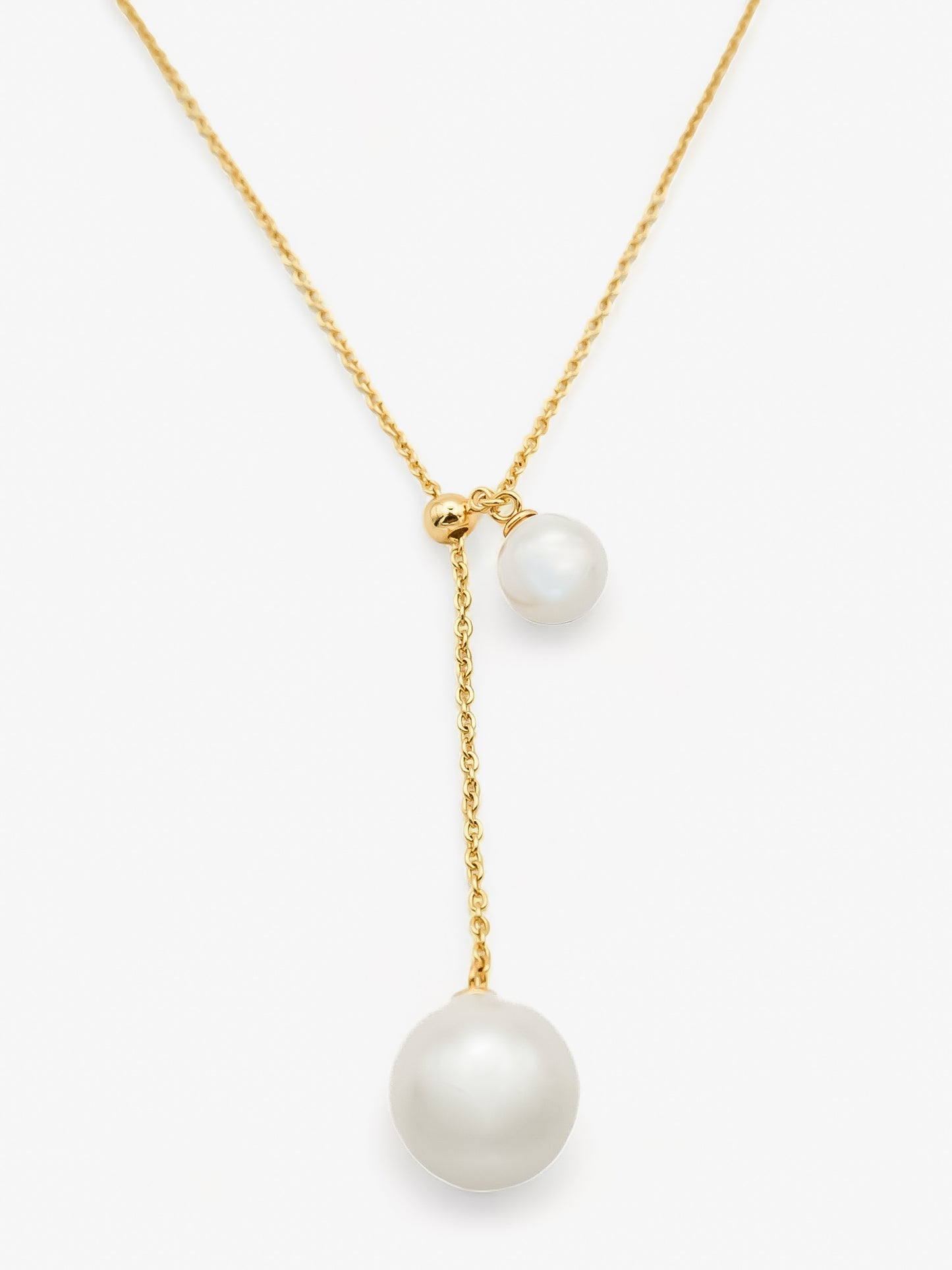 Grace Adjustable Double Pearl Chain Necklace