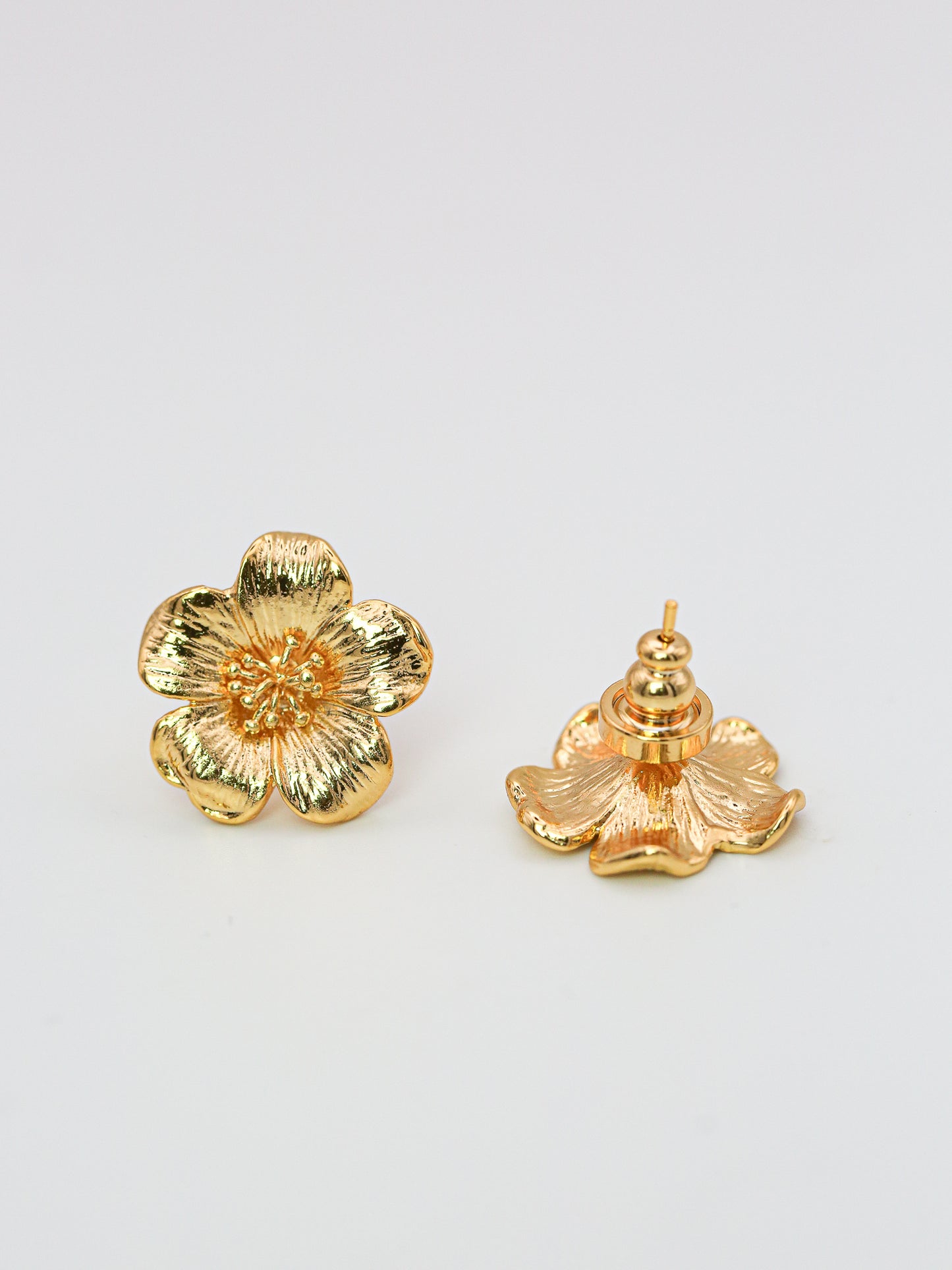 Golden Flower Ear Studs