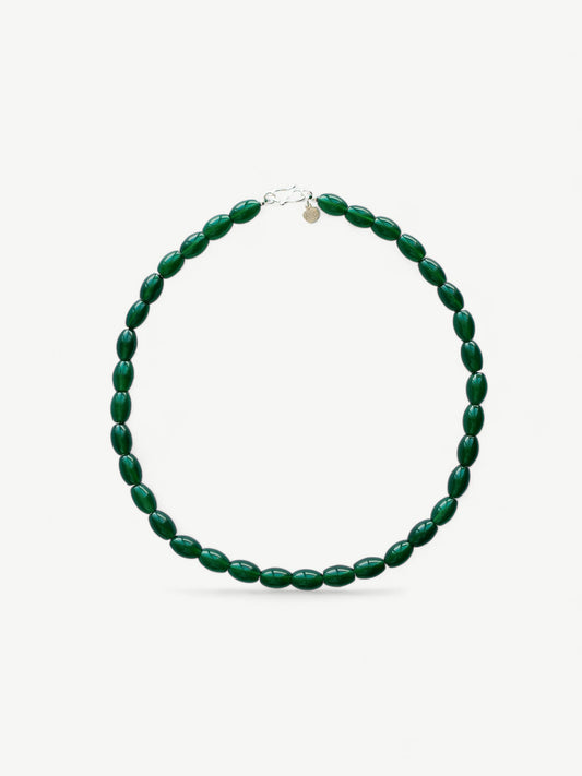 Forest Agate Bead Necklace
